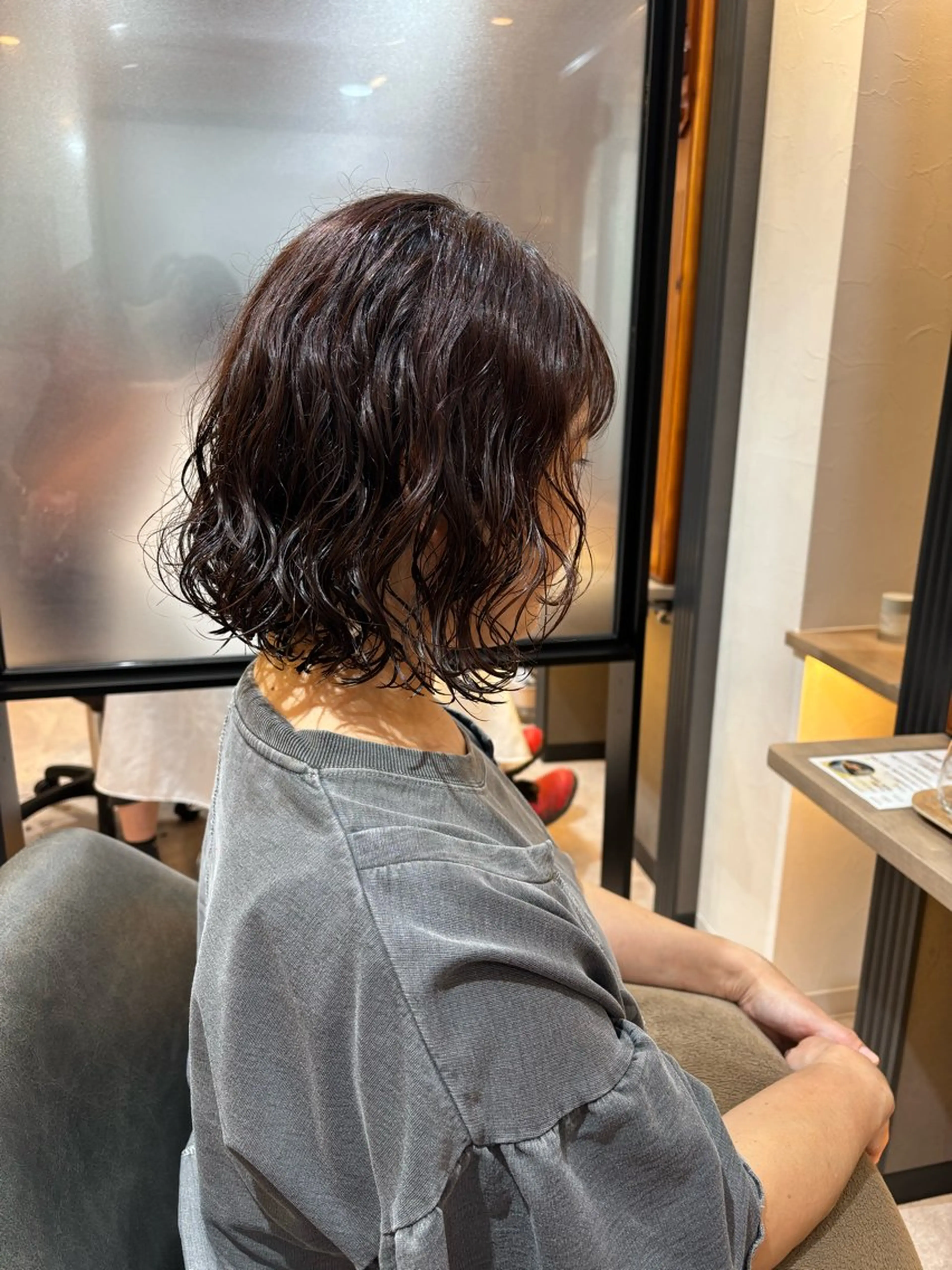 ミディアム パーマ ミディアムパーマ ️🫧押上️🫧はな 🫧まとまるショートのヘアスタイル