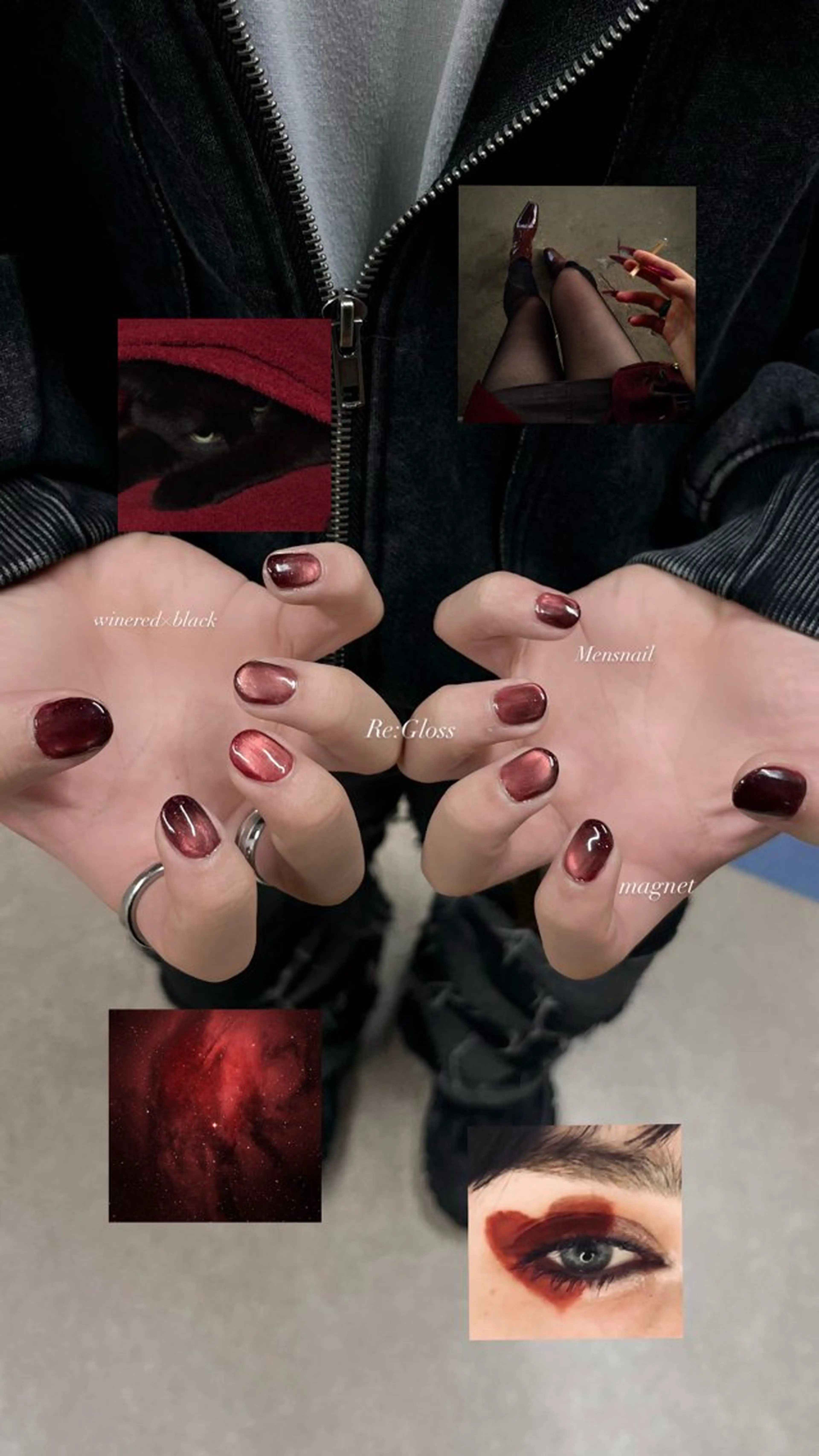 ネイル マグネットネイル メンズネイル ハンドネイル Re:Gloss所属・佐々木 南々美のネイルデザイン