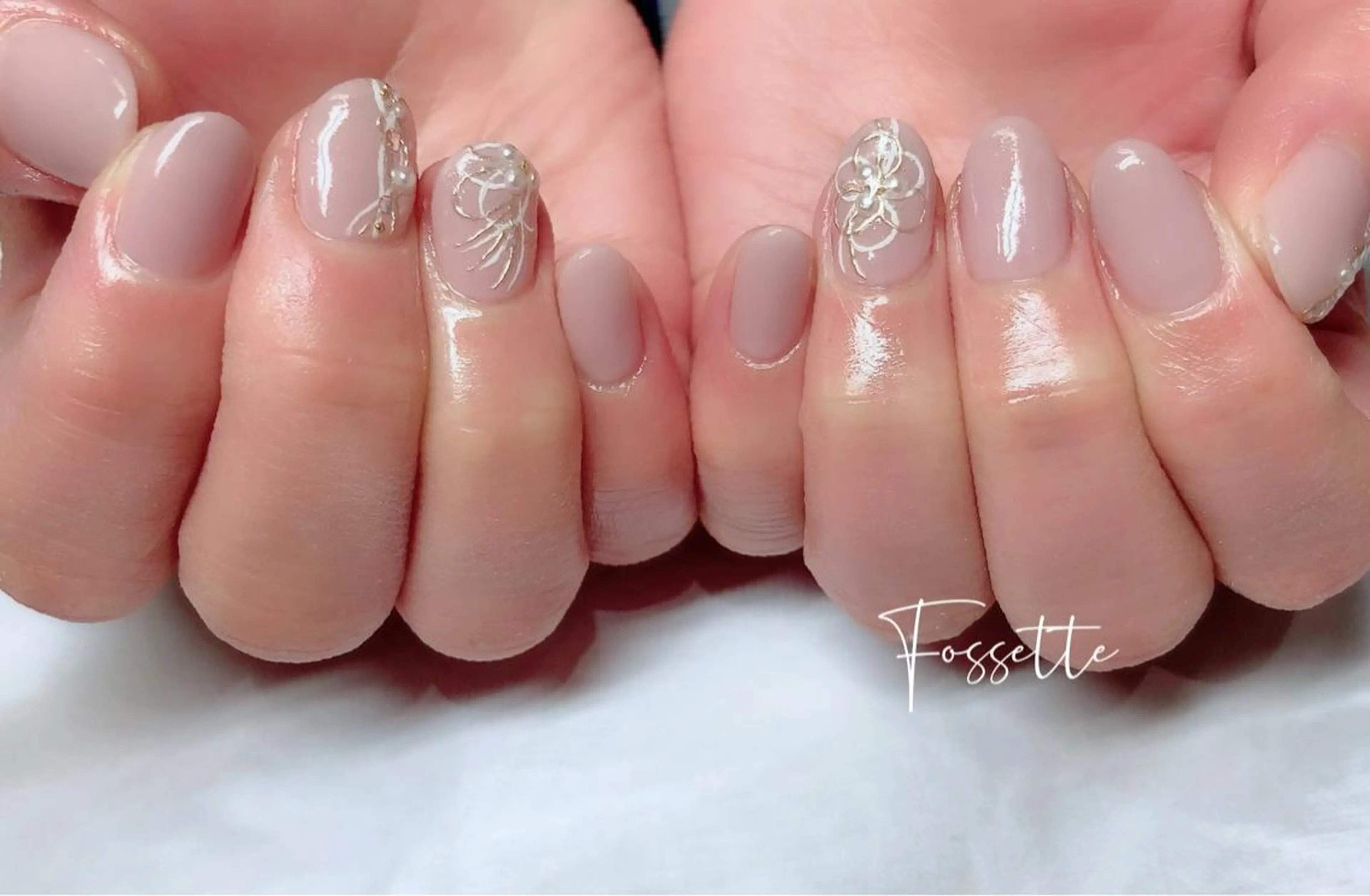 ネイル オフィスネイル ワンカラーネイル シンプルネイル 冬ネイル nailsalon Fossetteのネイルデザイン