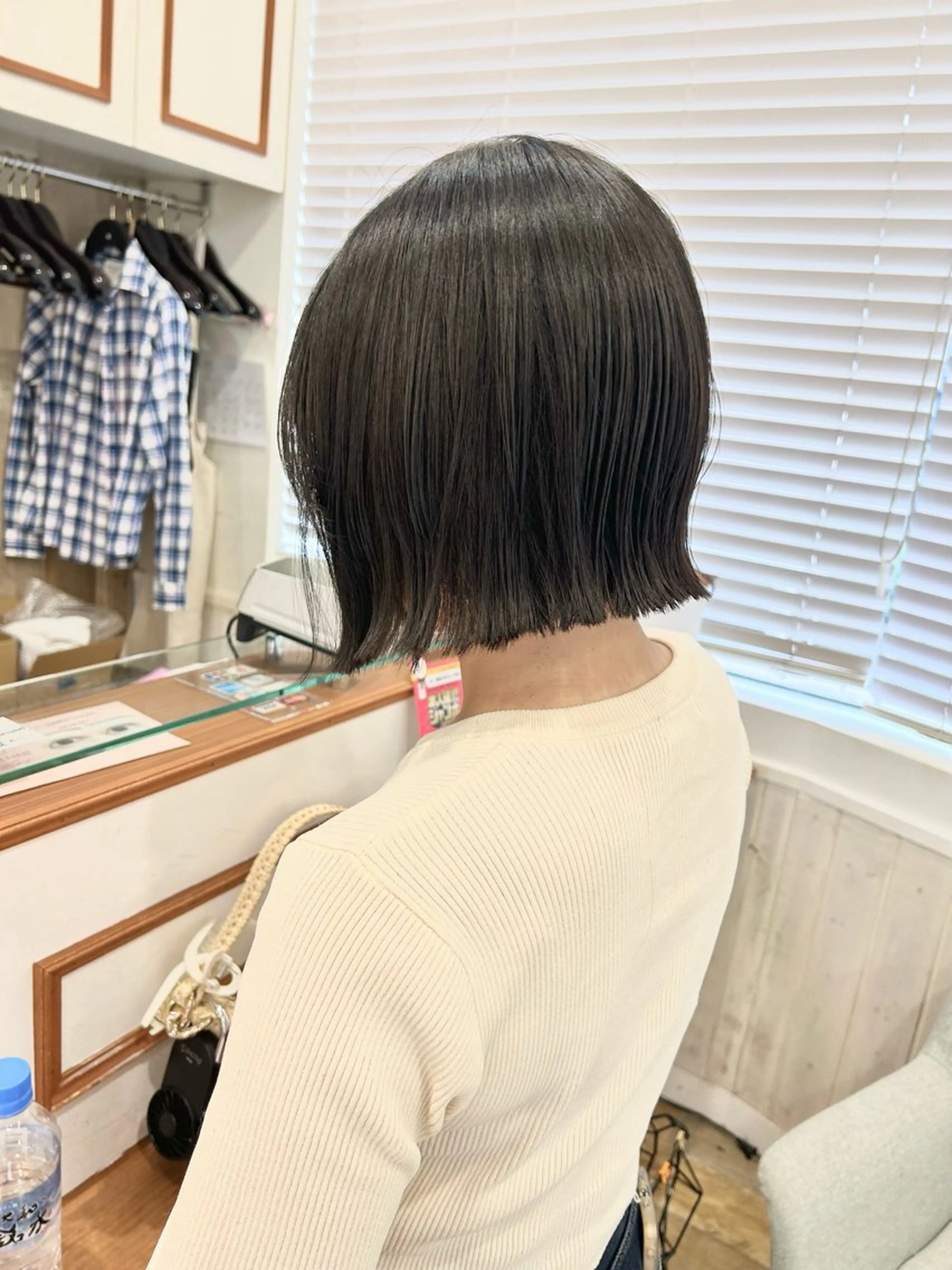 ショート カラー カット ヘアカラー トリートメント ぱつっとボブ/ 小野あかねのヘアスタイル