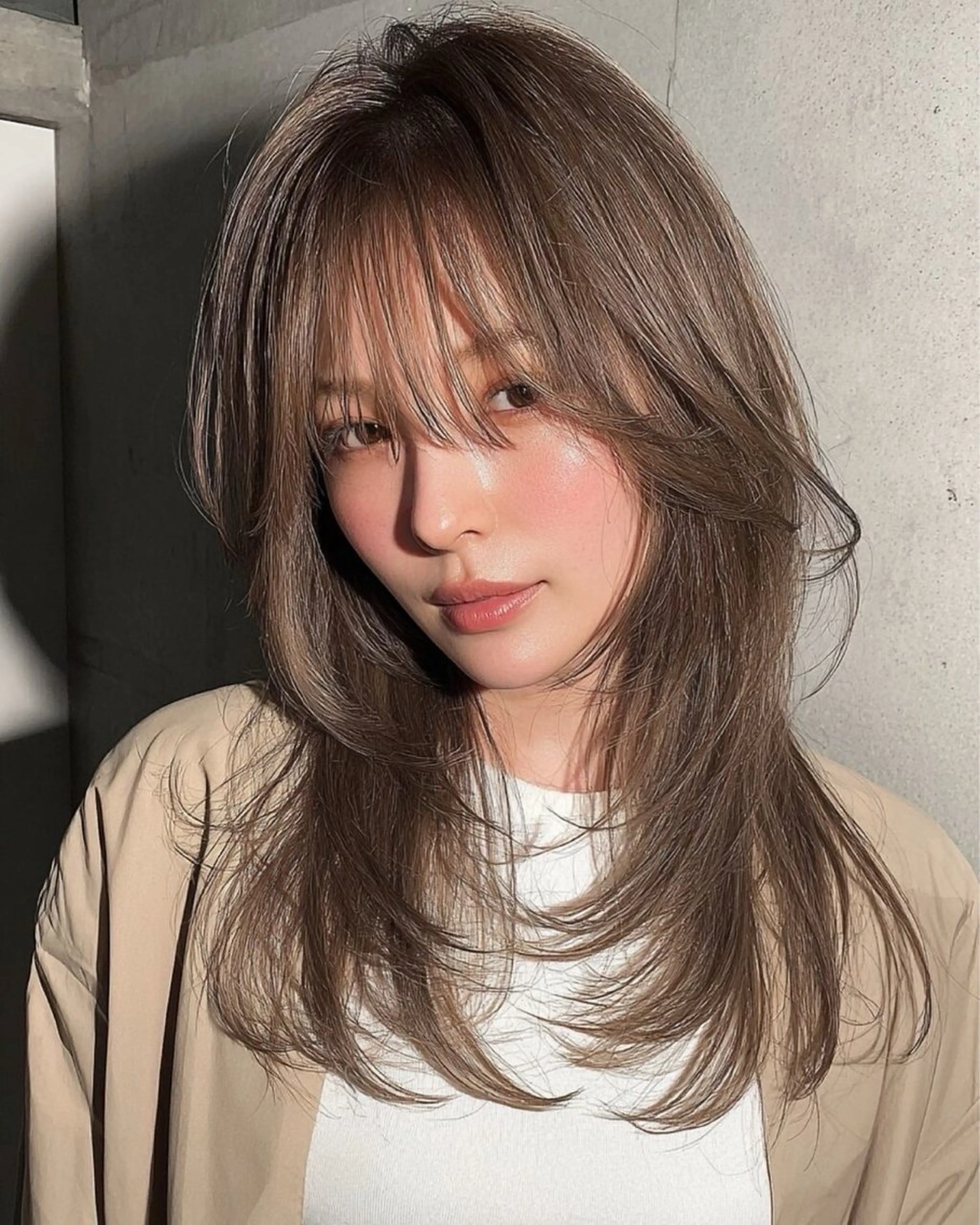 セミロング カット ヘアカラー トリートメント レイヤー/ボブ/ 透明感カラー/ニワのヘアスタイル