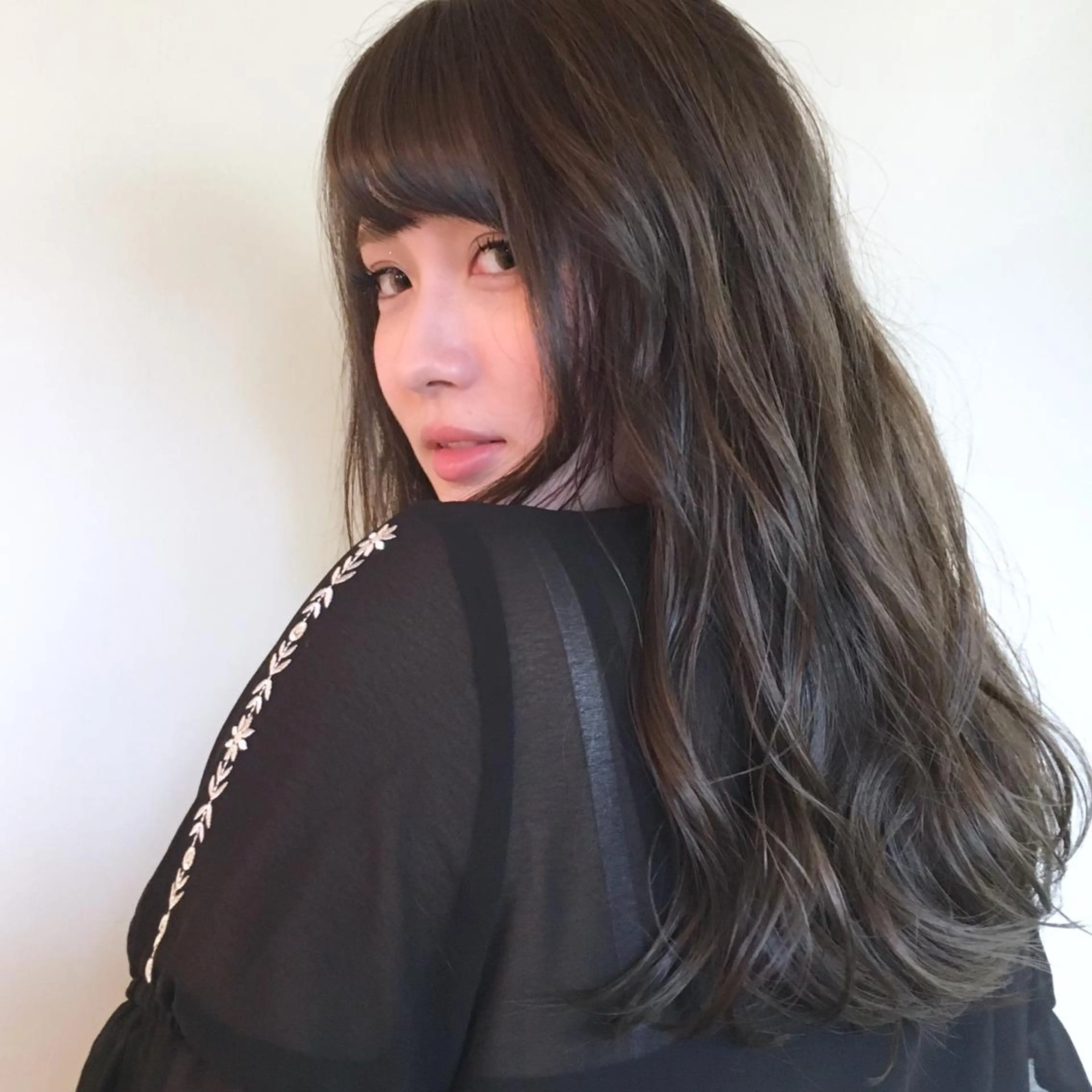 ロング カラー アディクシーカラー トリートメント 薬院:今泉/上川美幸 ボブ/顔周りレイヤーのヘアスタイル