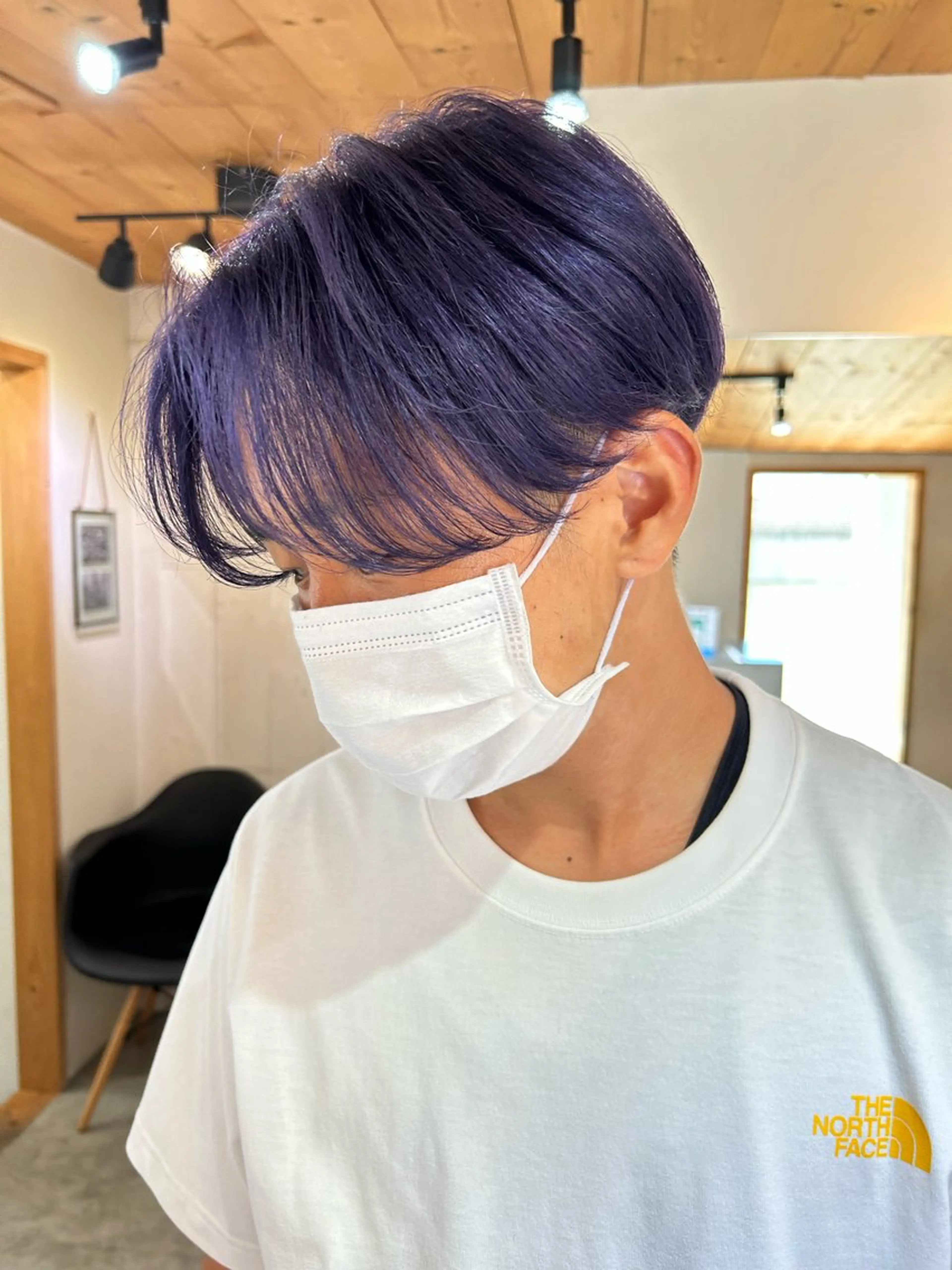 ショート カラー メンズ ラベンダーカラー カット ヘアカラー トリートメント 🧸艶々韓国ヘア 🧁mizunaのヘアスタイル