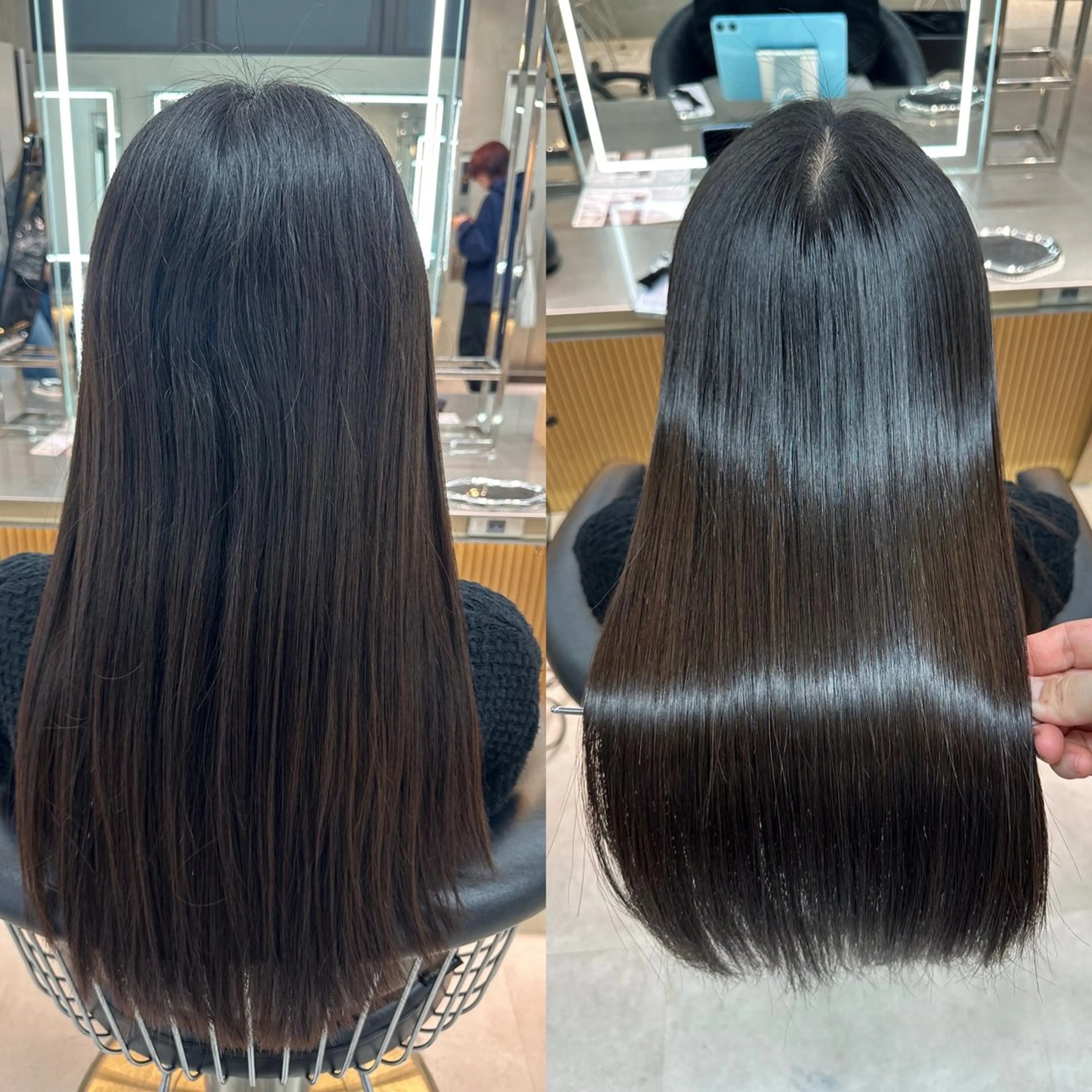 ロング カット 縮毛矯正 トリートメント ✨髪質改善特化✨副 店長椎葉信乃介のヘアスタイル