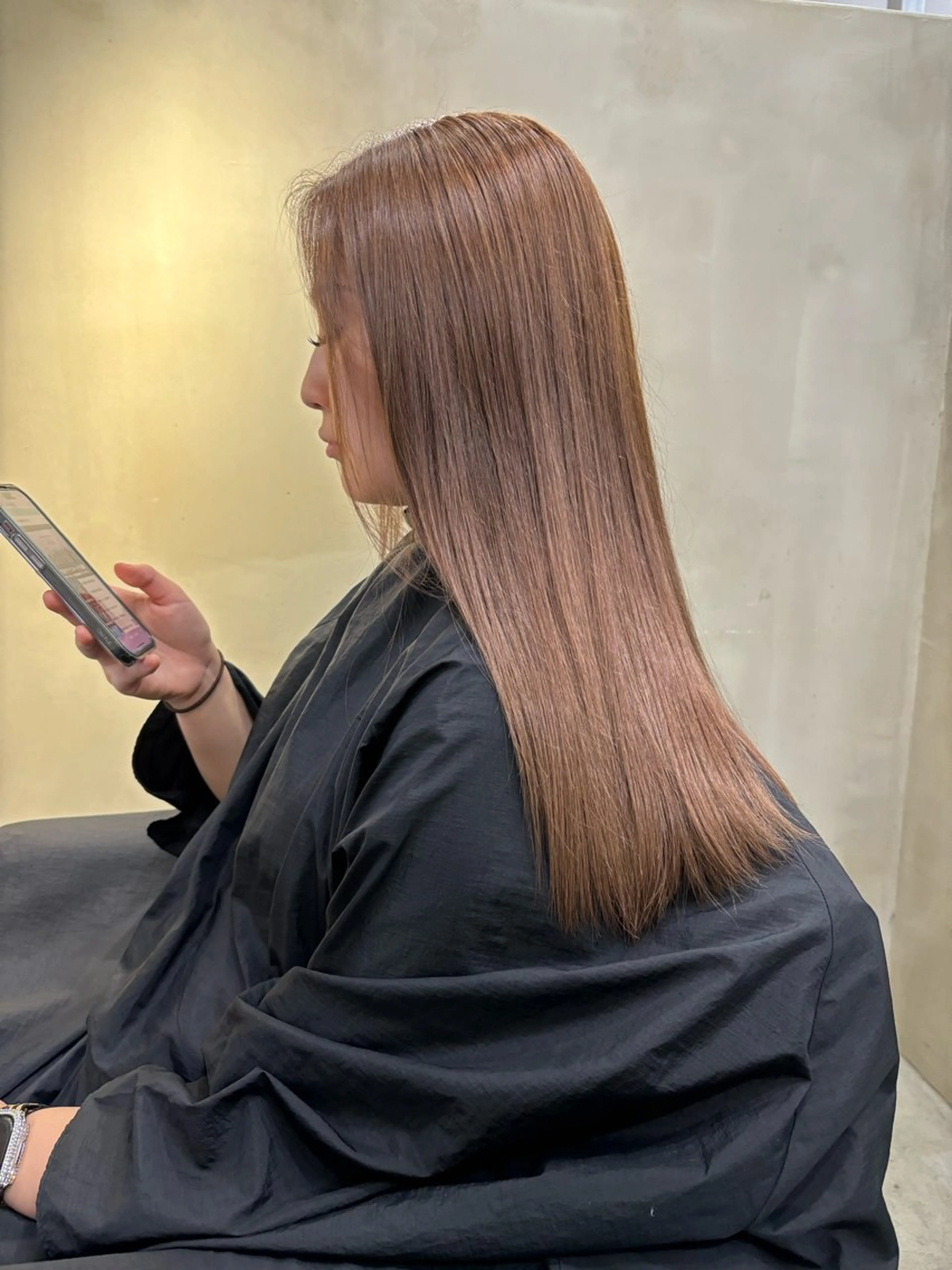 セミロング カラー ブリーチ ブラウンカラー ダブルカラー ブリーチなしカラー ヘアカラー VOYAGE所属・中園康 /カラー/ブリーチのヘアスタイル