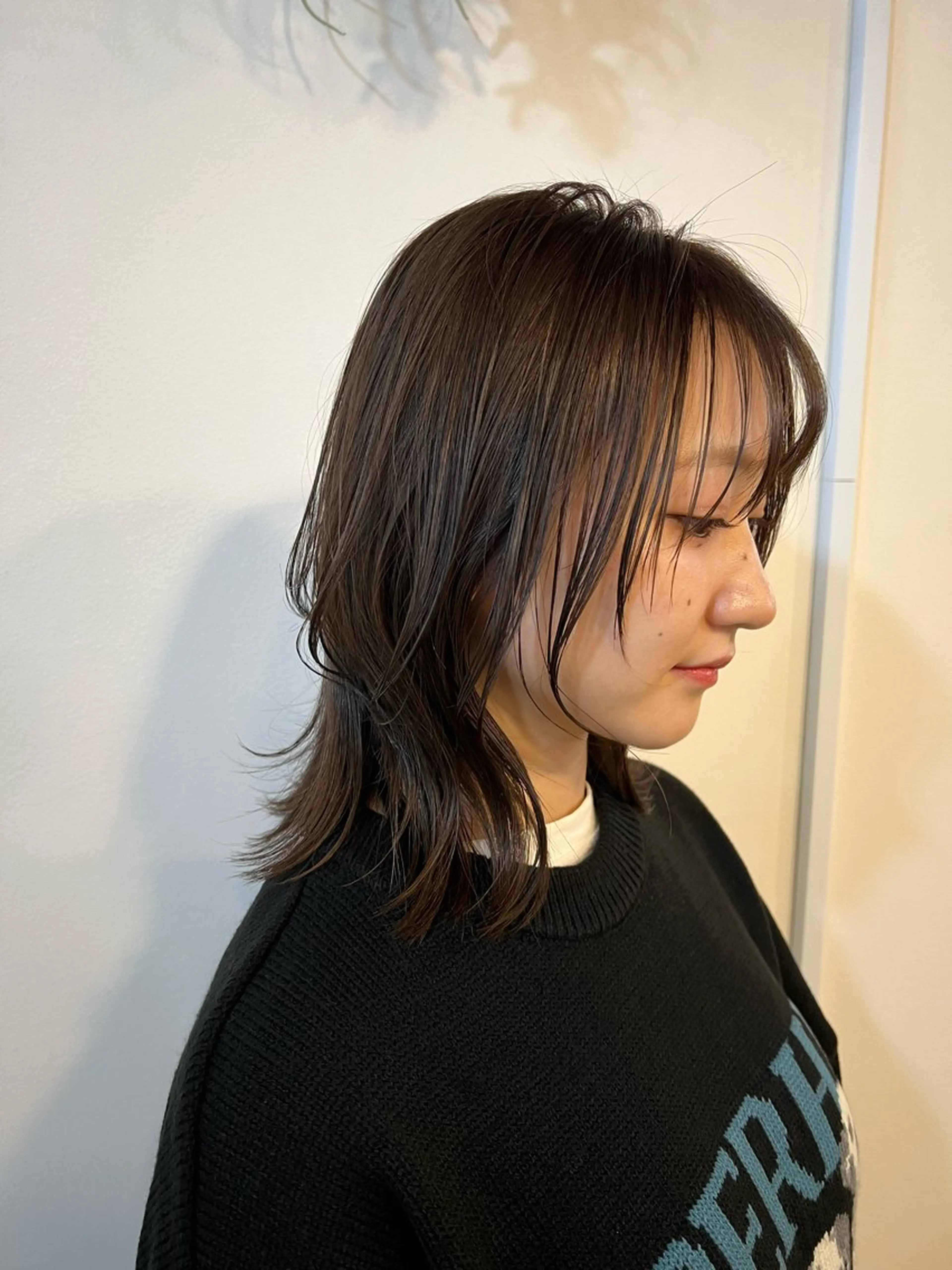 ミディアム 顔周りカット レイヤーカット カット トリートメント Sherry/R 三川町 ayakaのヘアスタイル