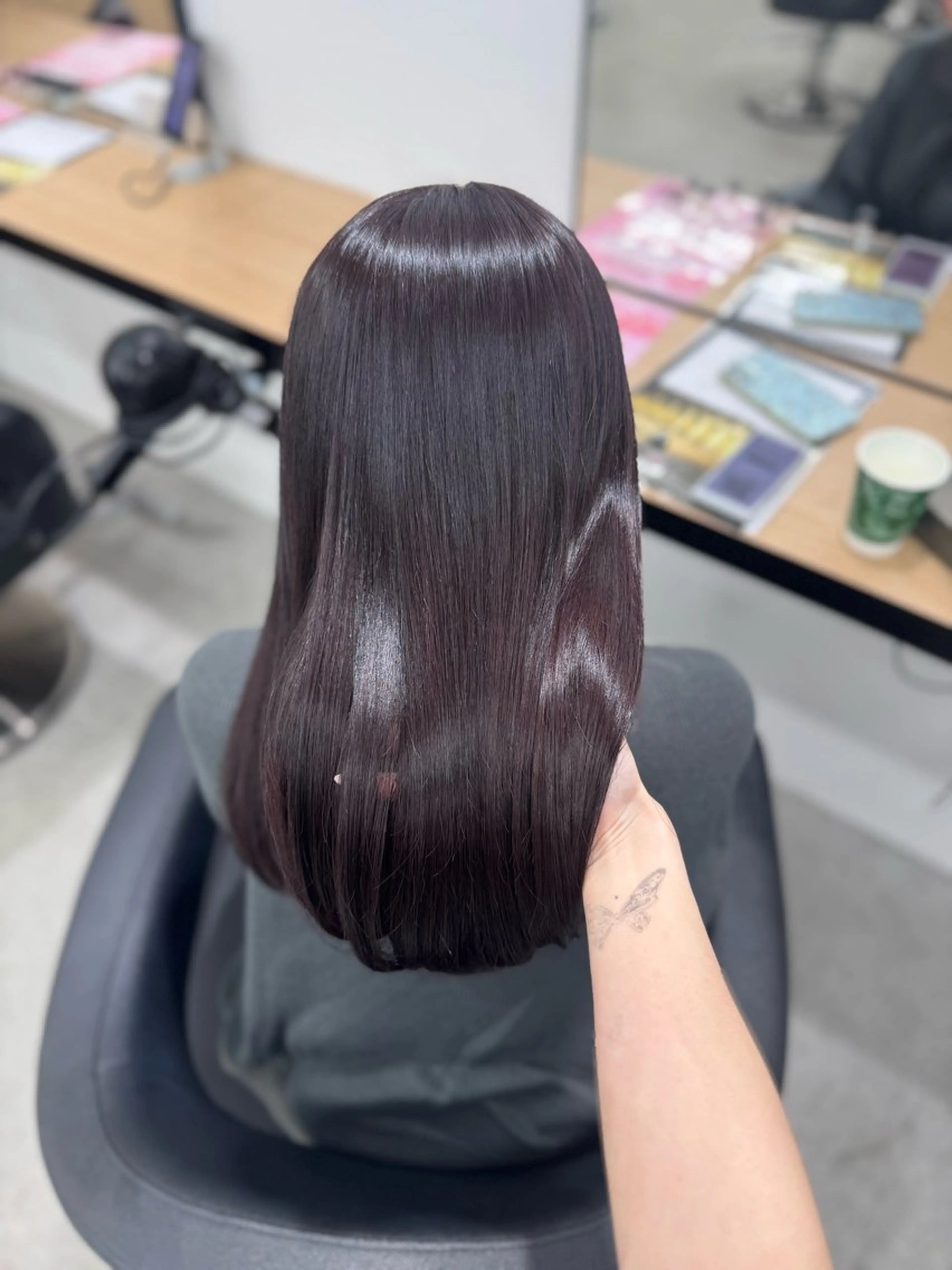 セミロング カラー ヘアアレンジ ヘアカラー トリートメント ヘッドスパ ヘアセット 🤍淡色ピンク&ラベ ンダーYUKI🤍のヘアスタイル