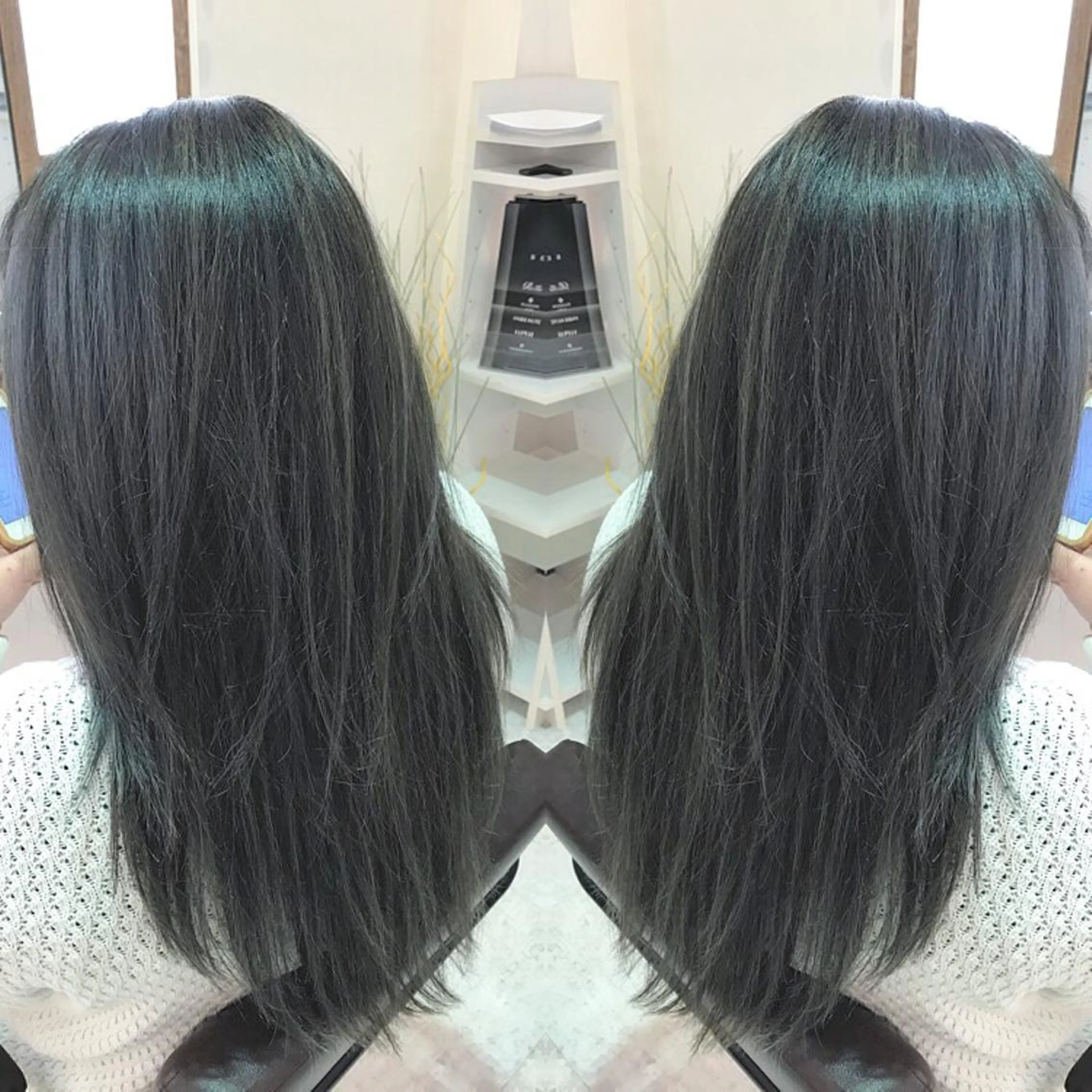 セミロング ロング カラー ブルーカラー ブルージュ ハイライトカラー ハイライト 青木 茂樹⭐️ 透明感カラーのヘアスタイル