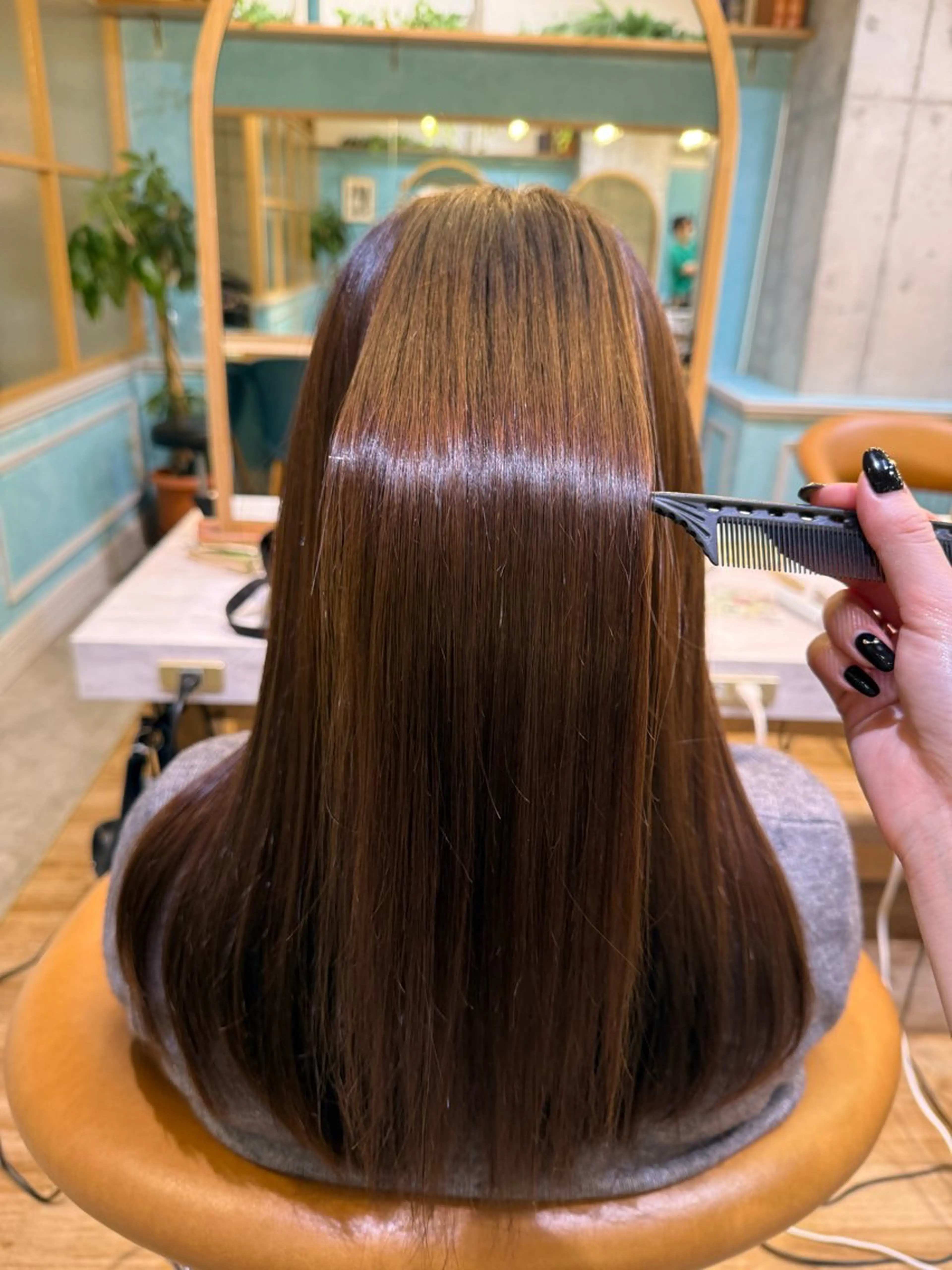 ロング カット 縮毛矯正 トリートメント rina似合わせ レイヤー/メンズのヘアスタイル