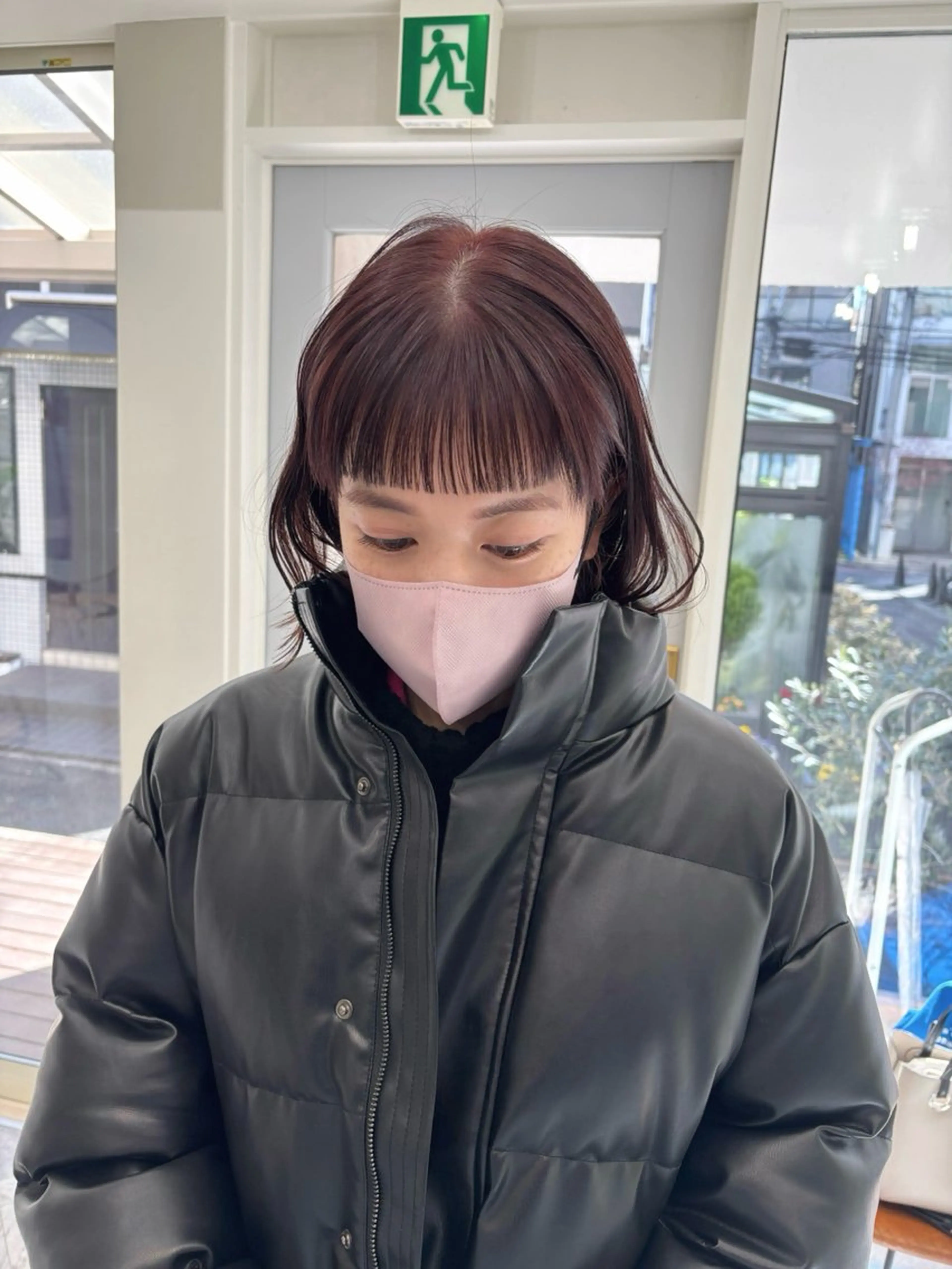 ショート カラー ヘアカラー トリートメント オリーブ/縮毛♡ Natsuno🩰のヘアスタイル