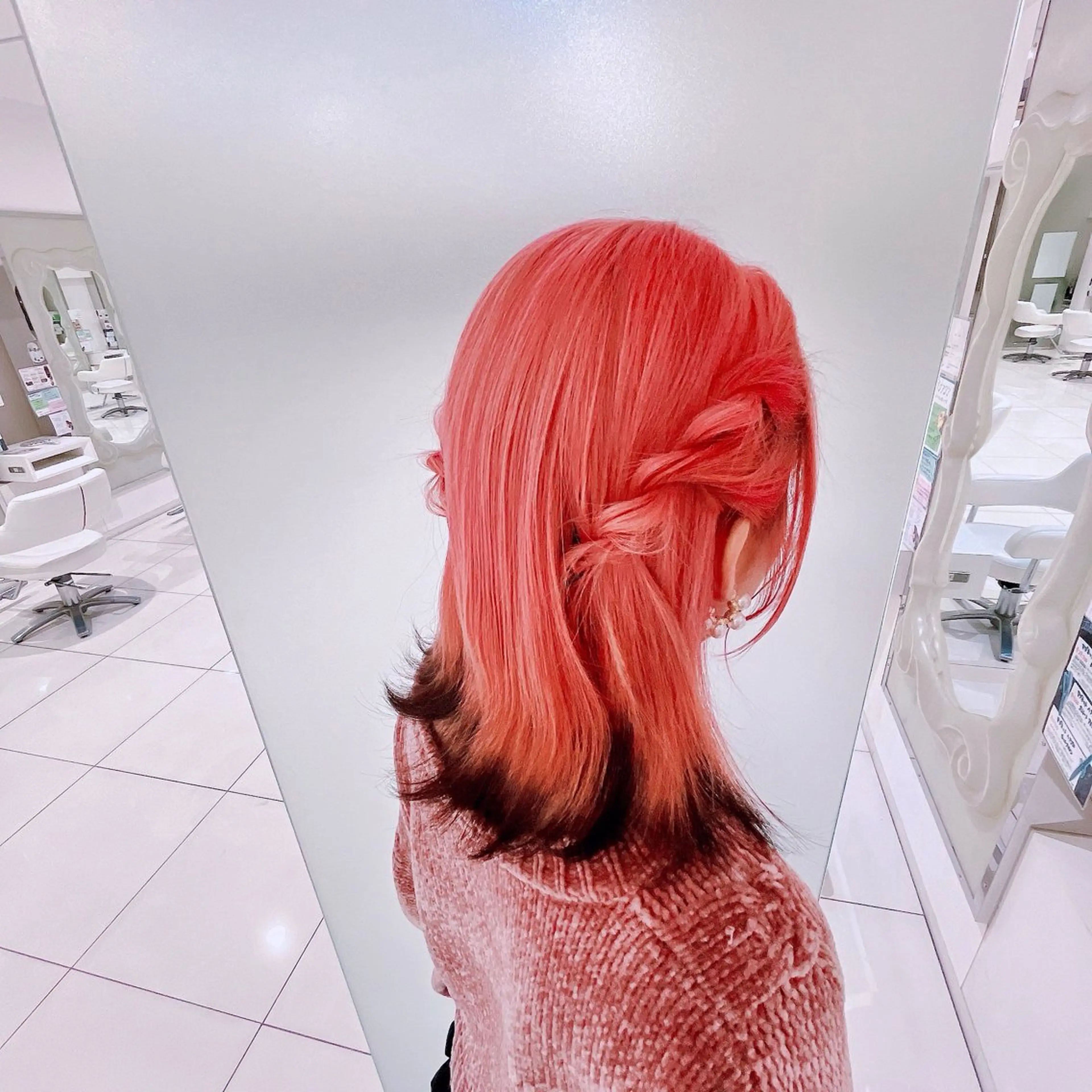 ミディアム カラー ヘアアレンジ カット ヘアカラー 東出 レイ🕊のヘアスタイル