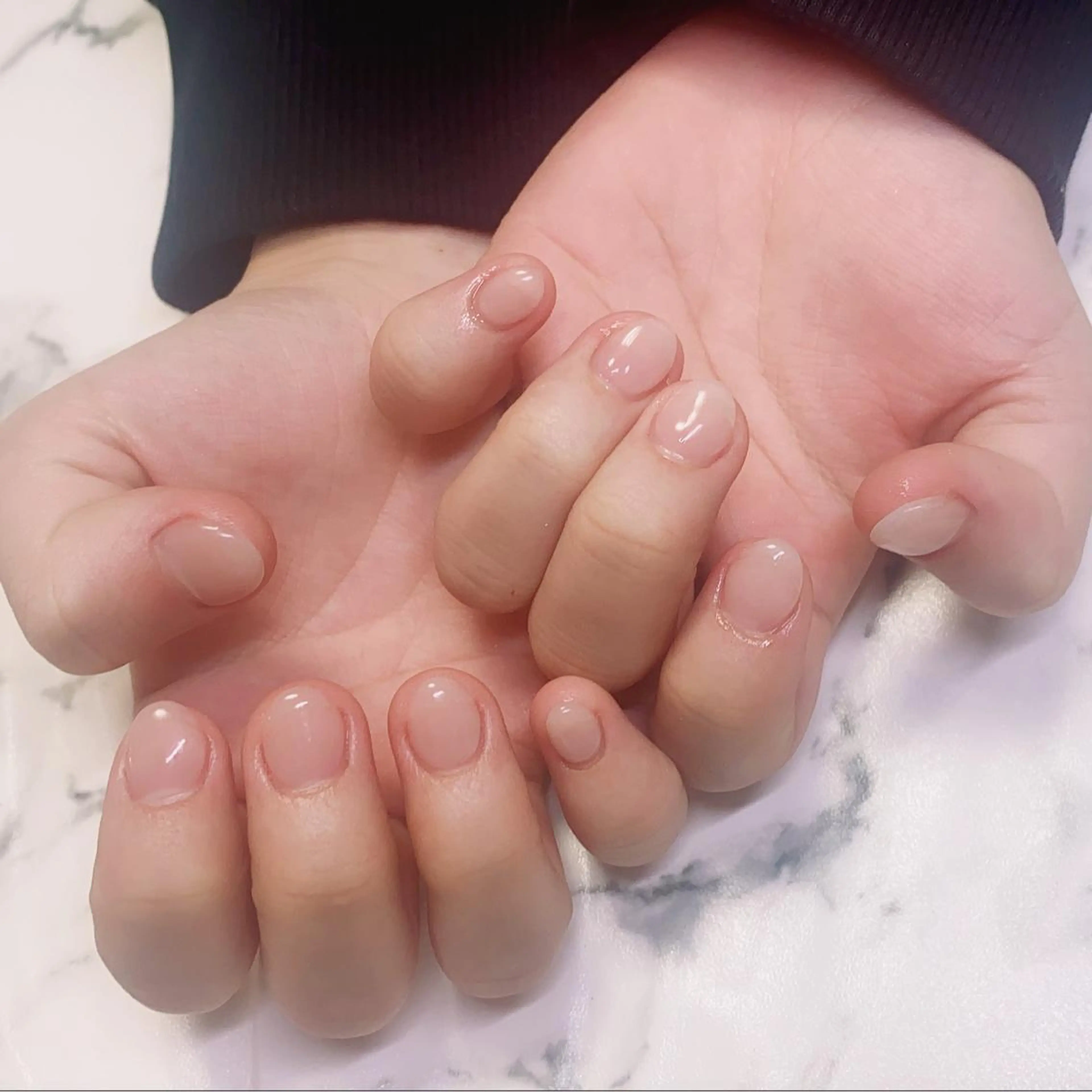 ロング カラー ネイル 長さ出し Q Free nailsのネイルデザイン