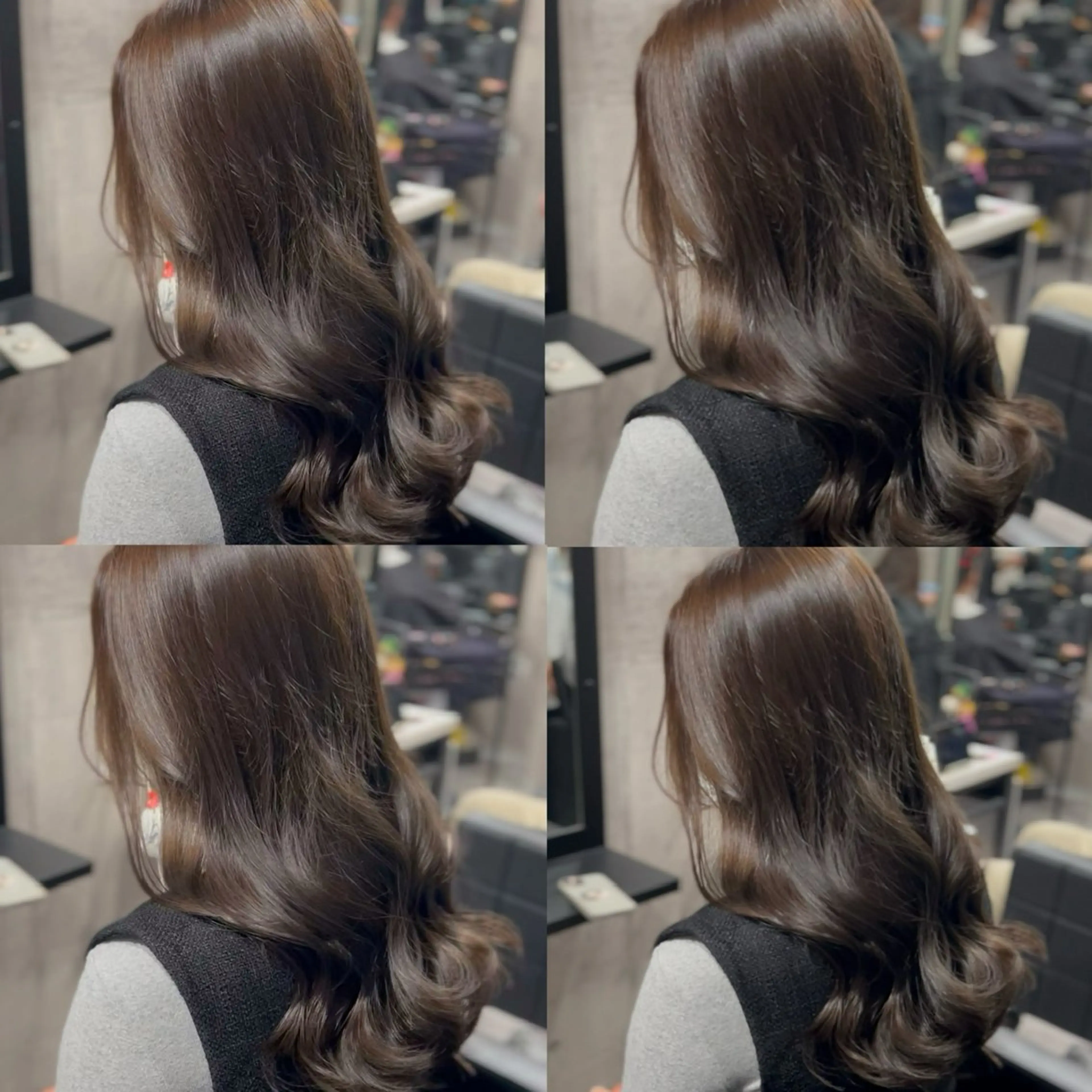 セミロング アッシュ アッシュブラウン ✨レイヤー/透明感 /豊嶋里緒✨のヘアスタイル