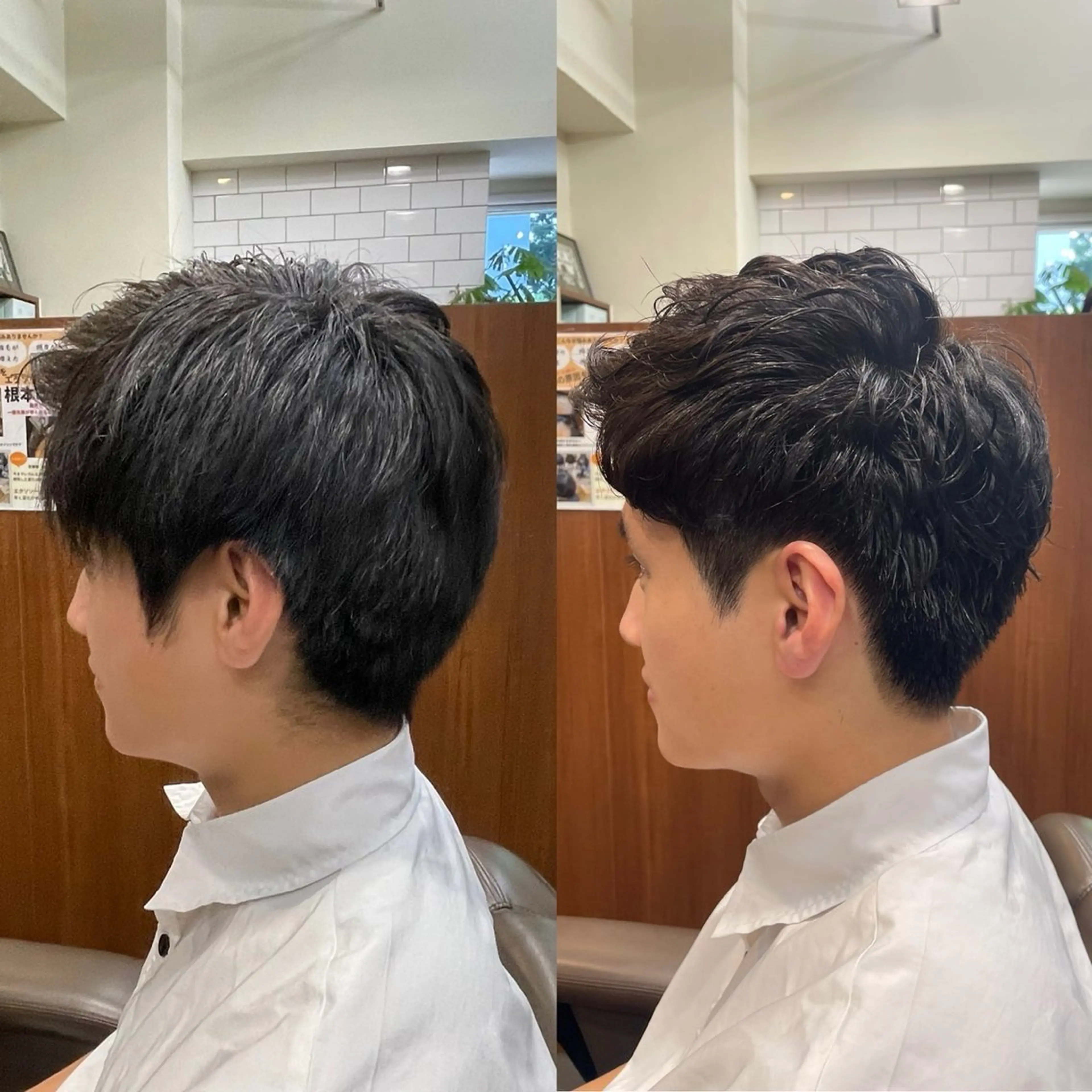 ショート パーマ メンズ カット パーマ 💈トレサンパ 💈金山駅✂︎愛実のヘアスタイル