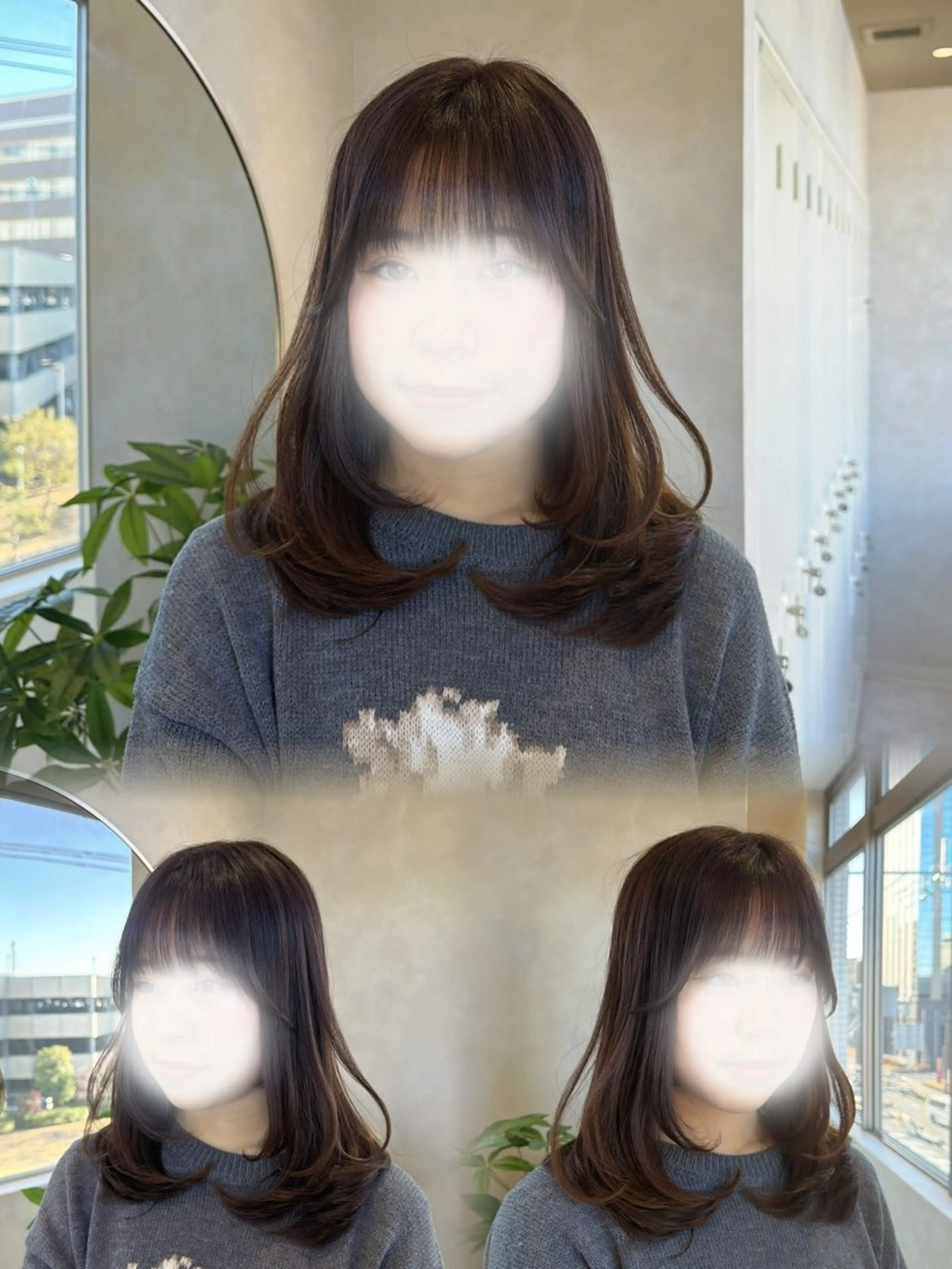 ミディアム カット 🫖Eleanor Aya🥞のヘアスタイル