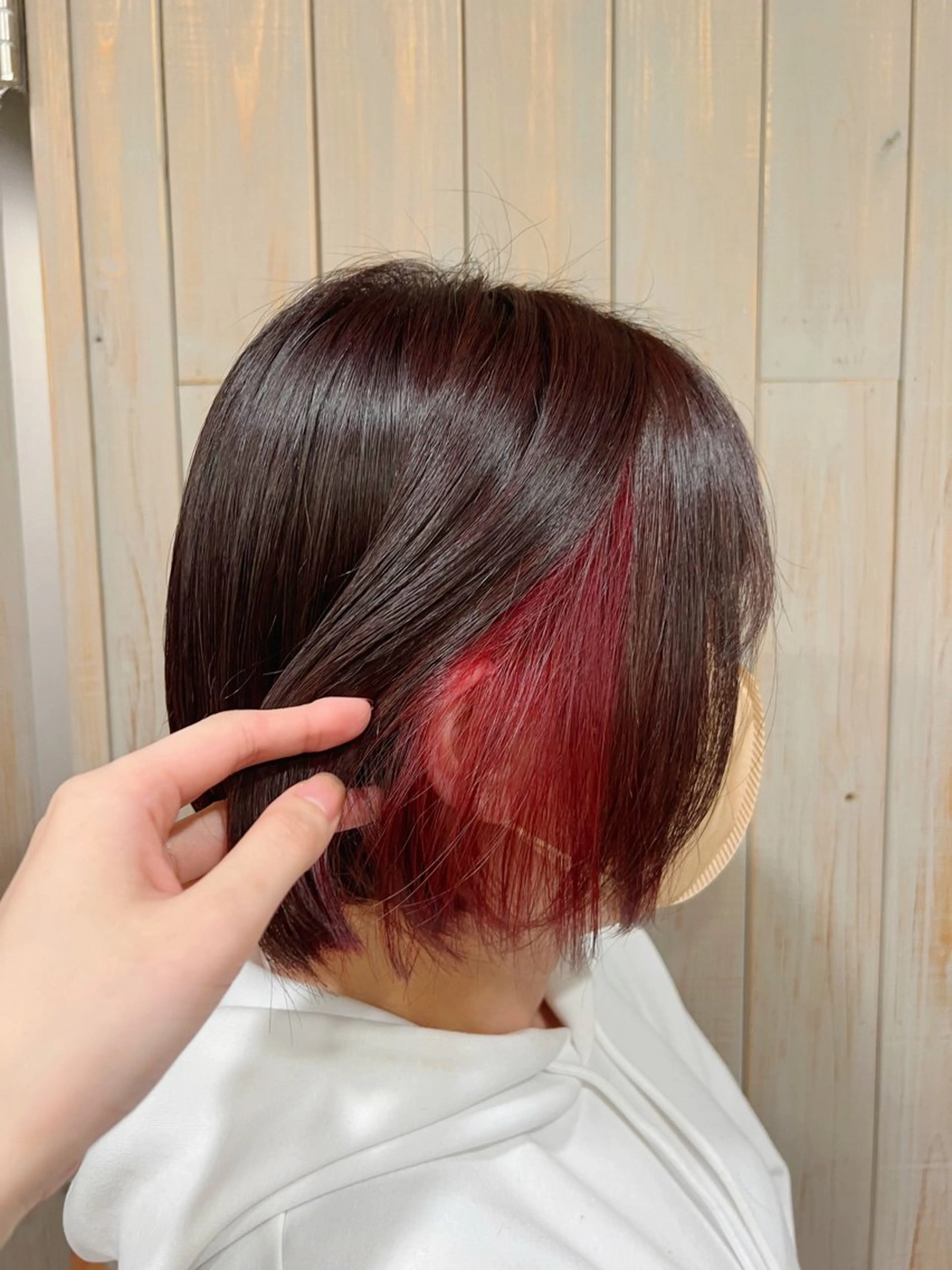 ショート カラー イヤリングカラー Rion/髪質改善/ 似合わせボブ/メンズのヘアスタイル