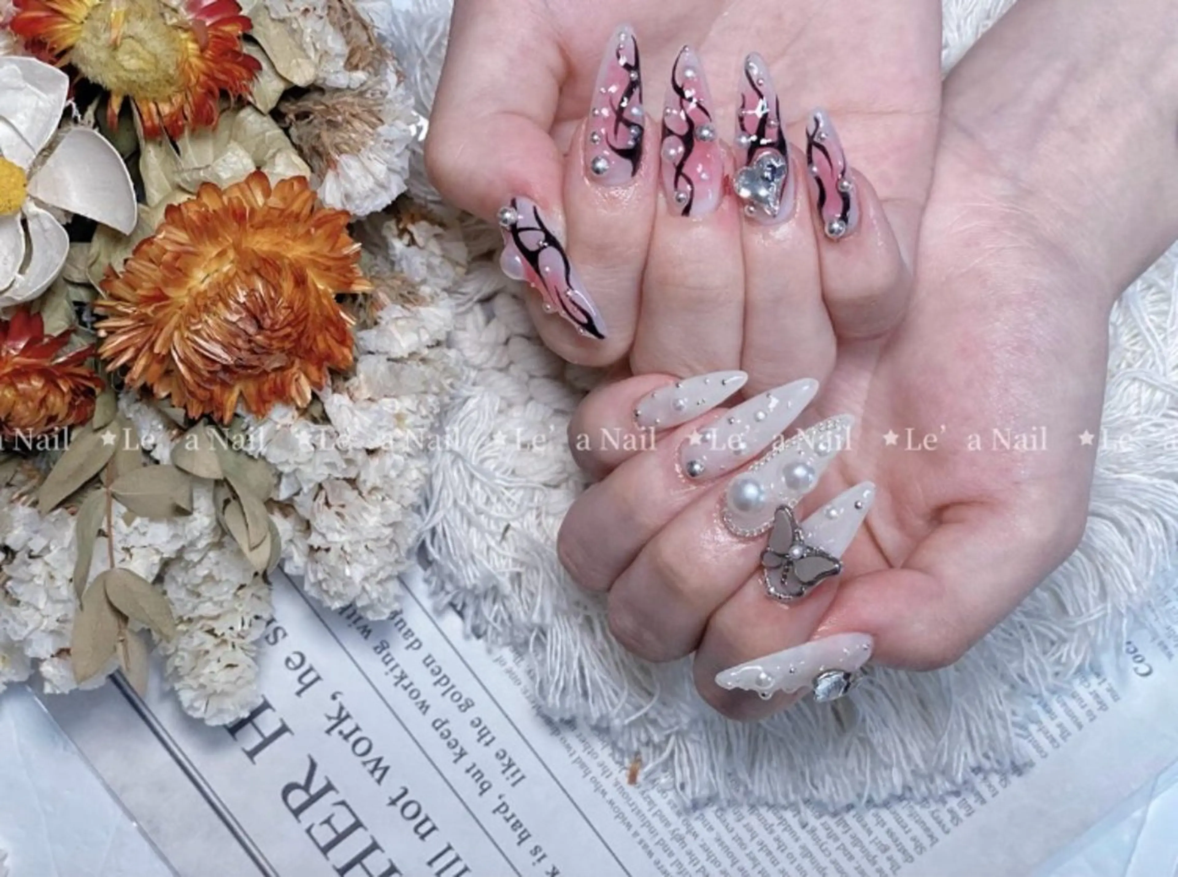 ネイル チークネイル フラッシュネイル フットネイル フレンチネイル ジェルネイル ハンドネイル ハンドケア Luxe Nail Salonのネイルデザイン