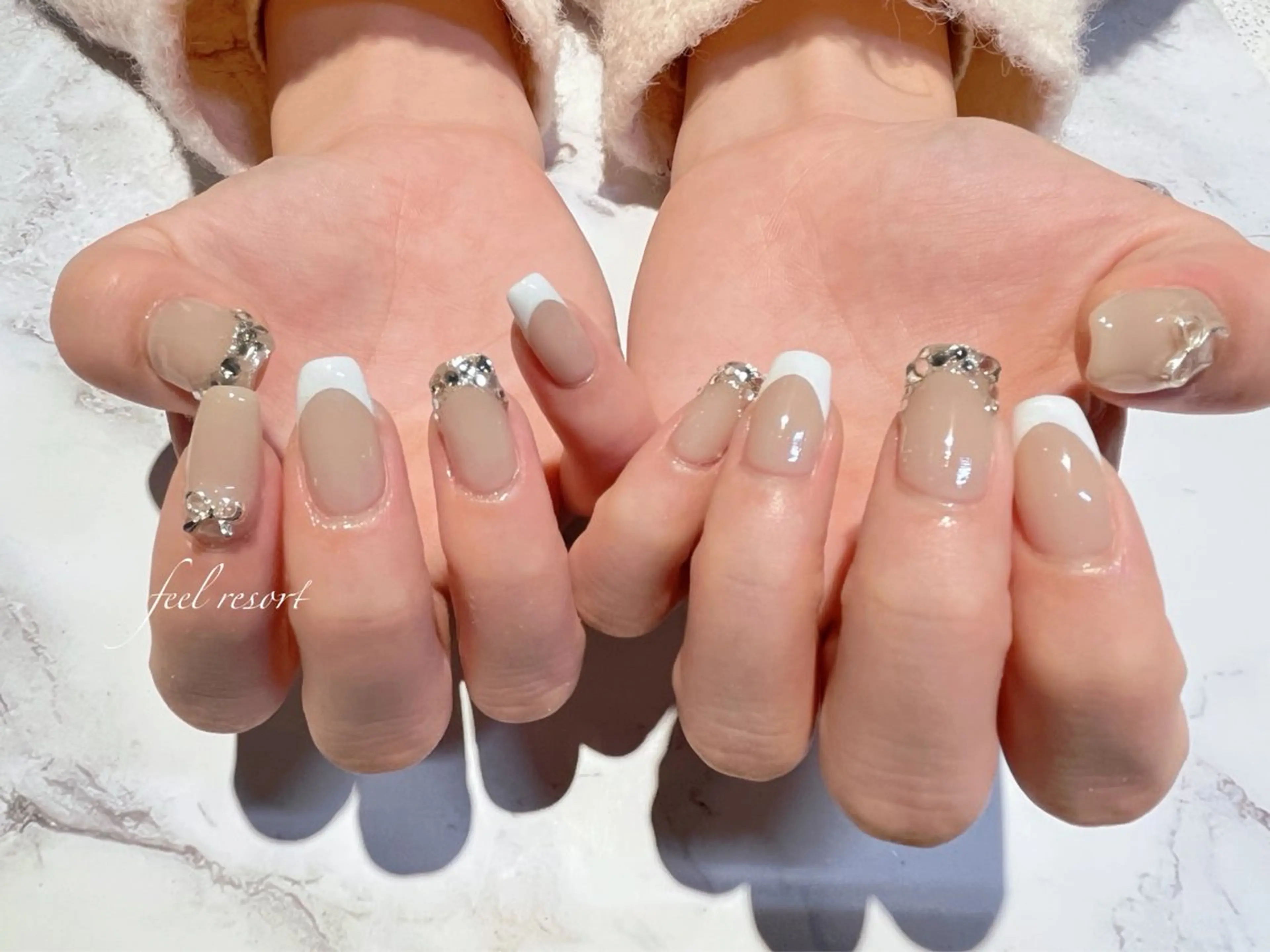 ネイル アートネイル 長さ出し フットネイル フレンチネイル ジェルネイル ハンドネイル Lien（リアン） 銀座駅6分のネイルデザイン