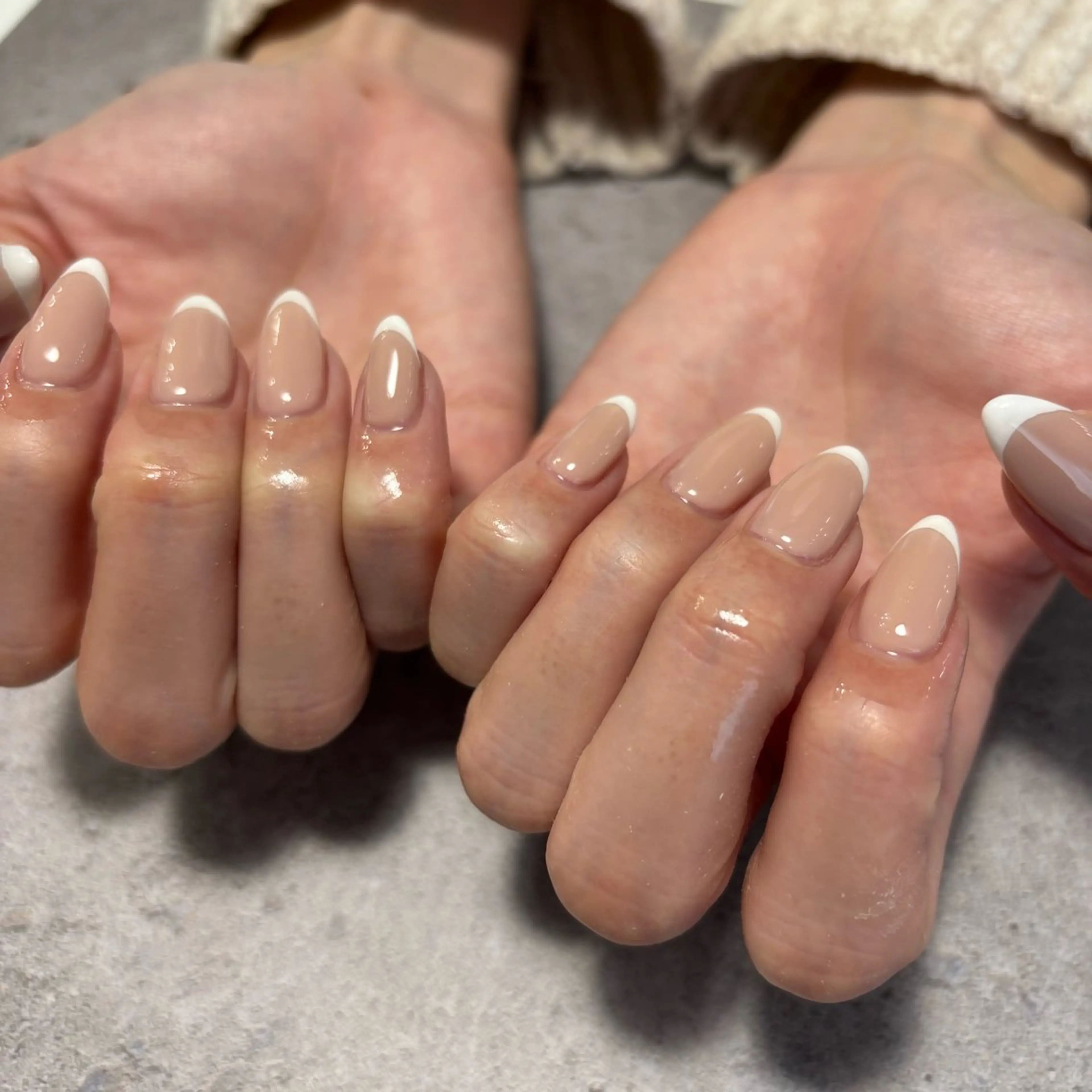 ネイル フレンチネイル ハンドネイル nailsalon MM　aiのネイルデザイン