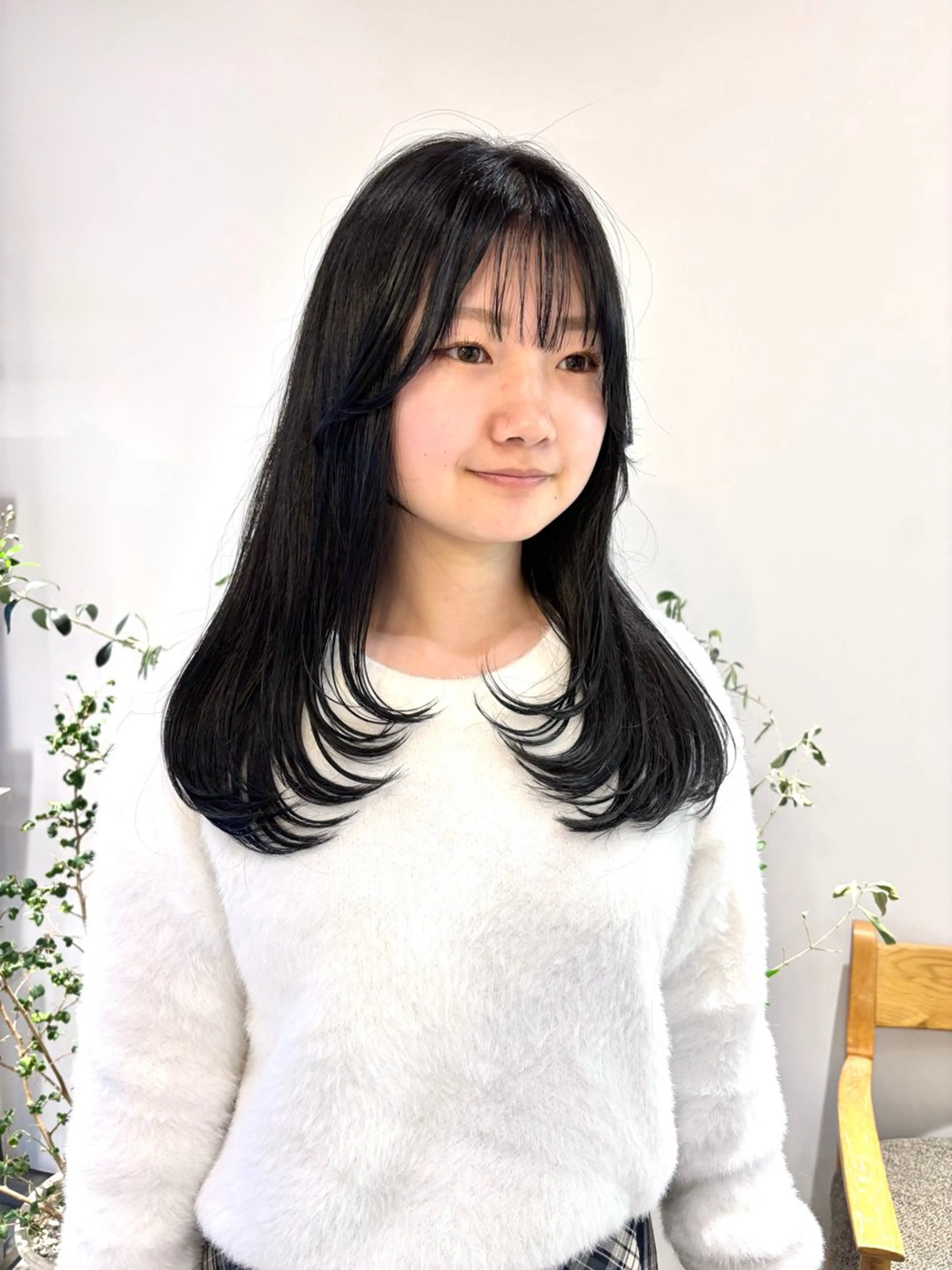 ロング カラー ダークグレー レイヤーカット カット ヘアカラー トリートメント 透明感カラー/ レイヤーkotonoのヘアスタイル