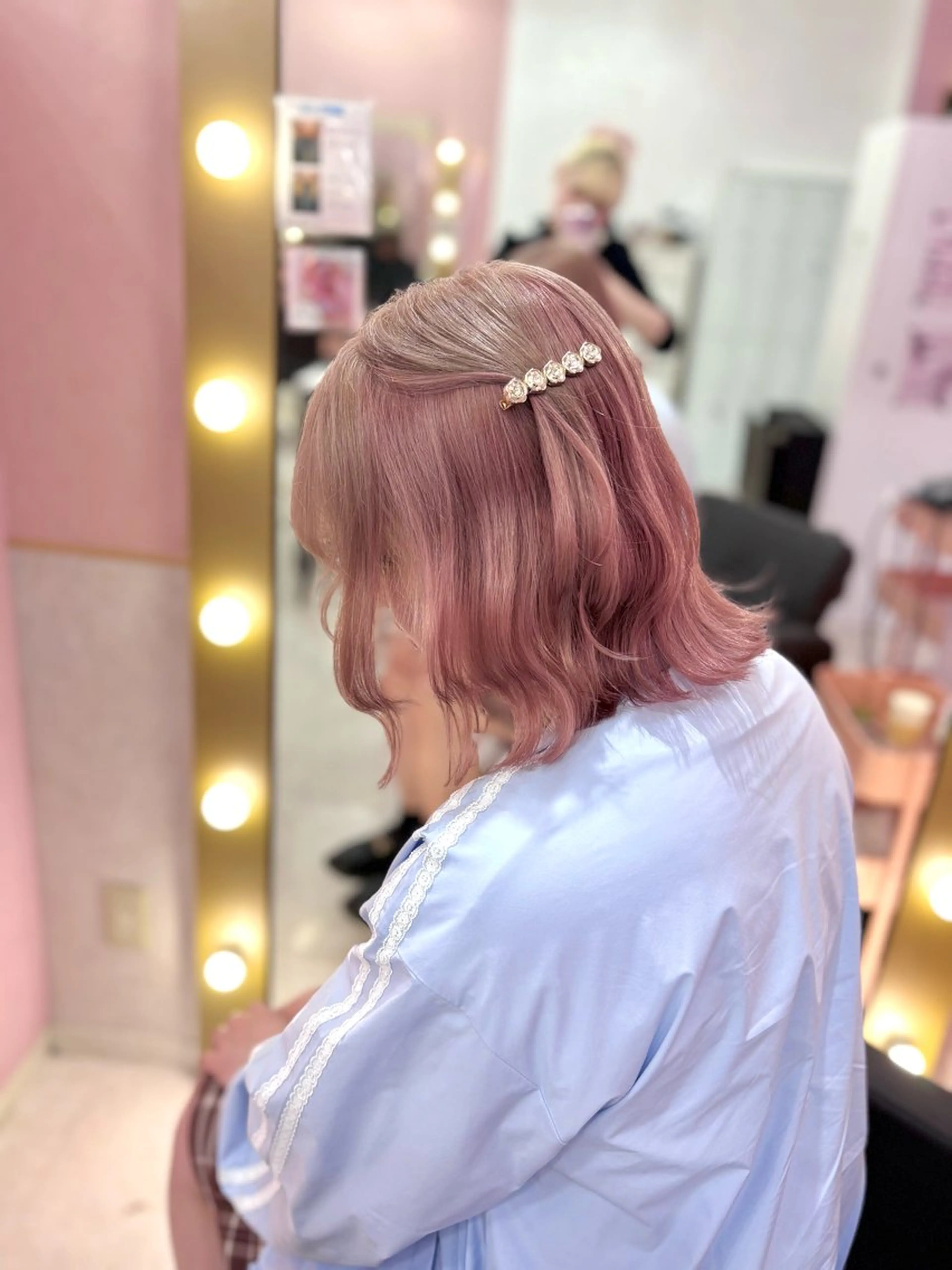 ミディアム カラー 甘ふわgirly🎀 ハイトーン🤍Ramのヘアスタイル