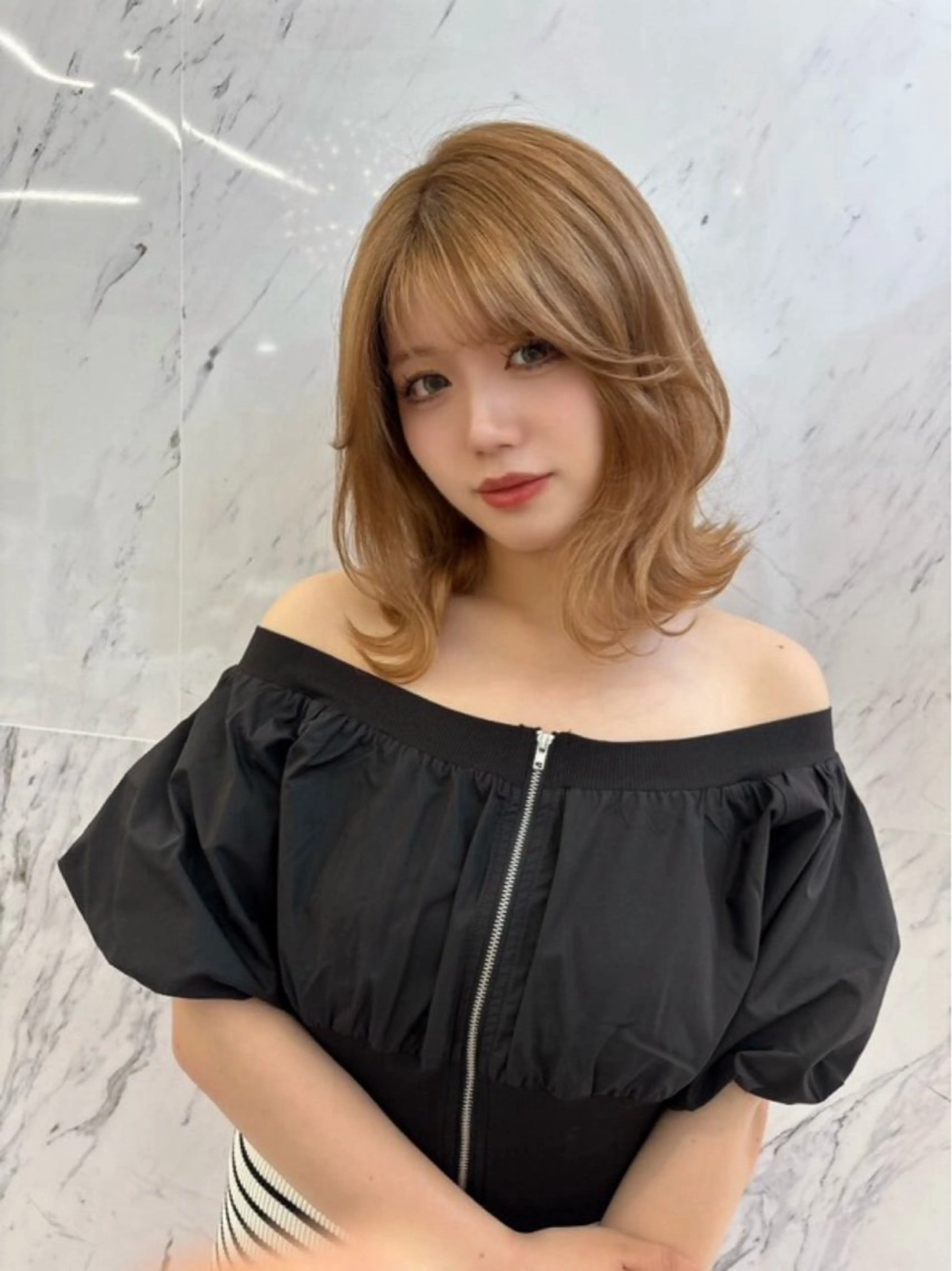 ミディアム カット ヘアカラー ParveMix 🪽鳥取彩花のヘアスタイル