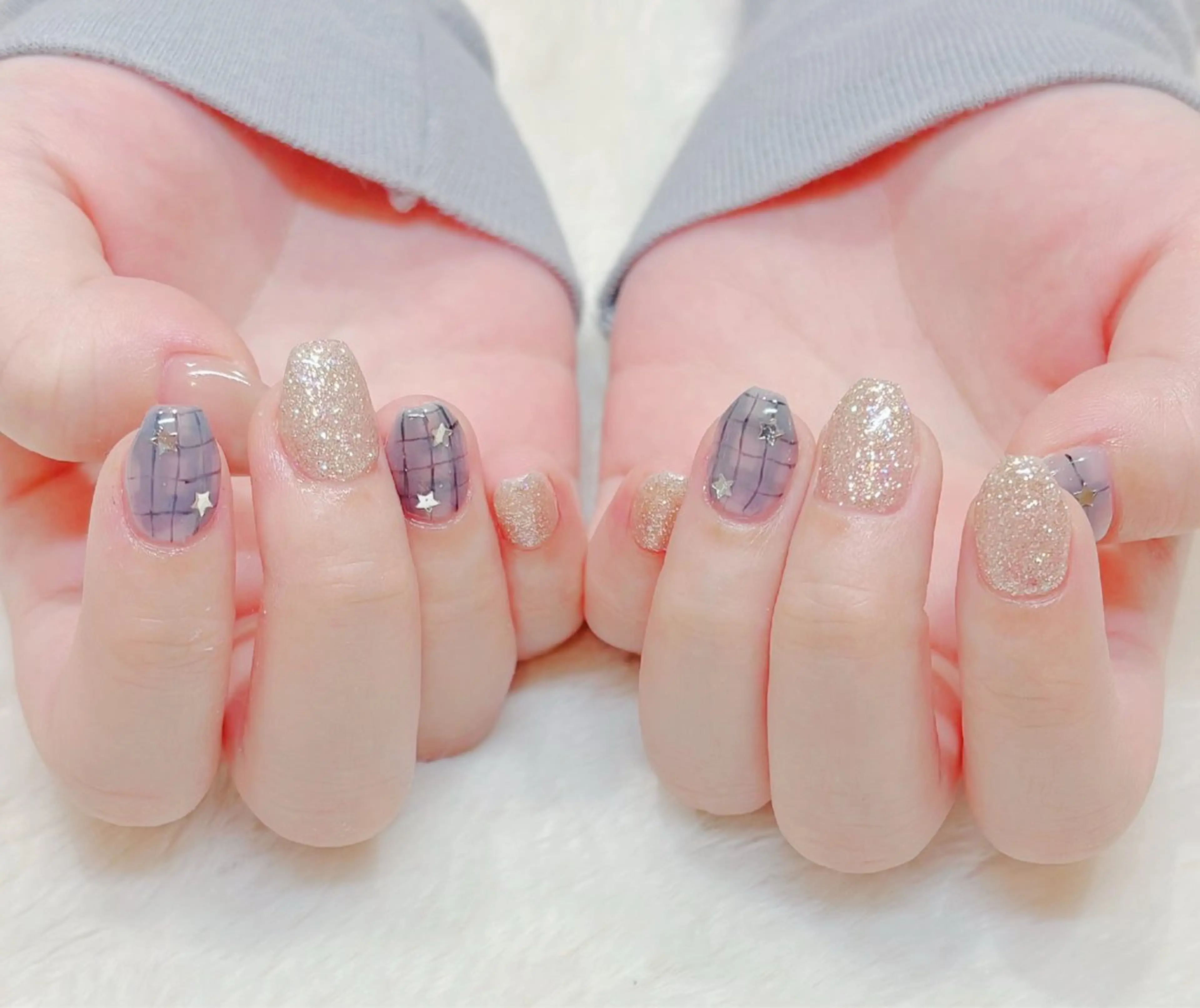 ハンドジェル🌸ワンカラーorグラデ　アート5本コースの写真