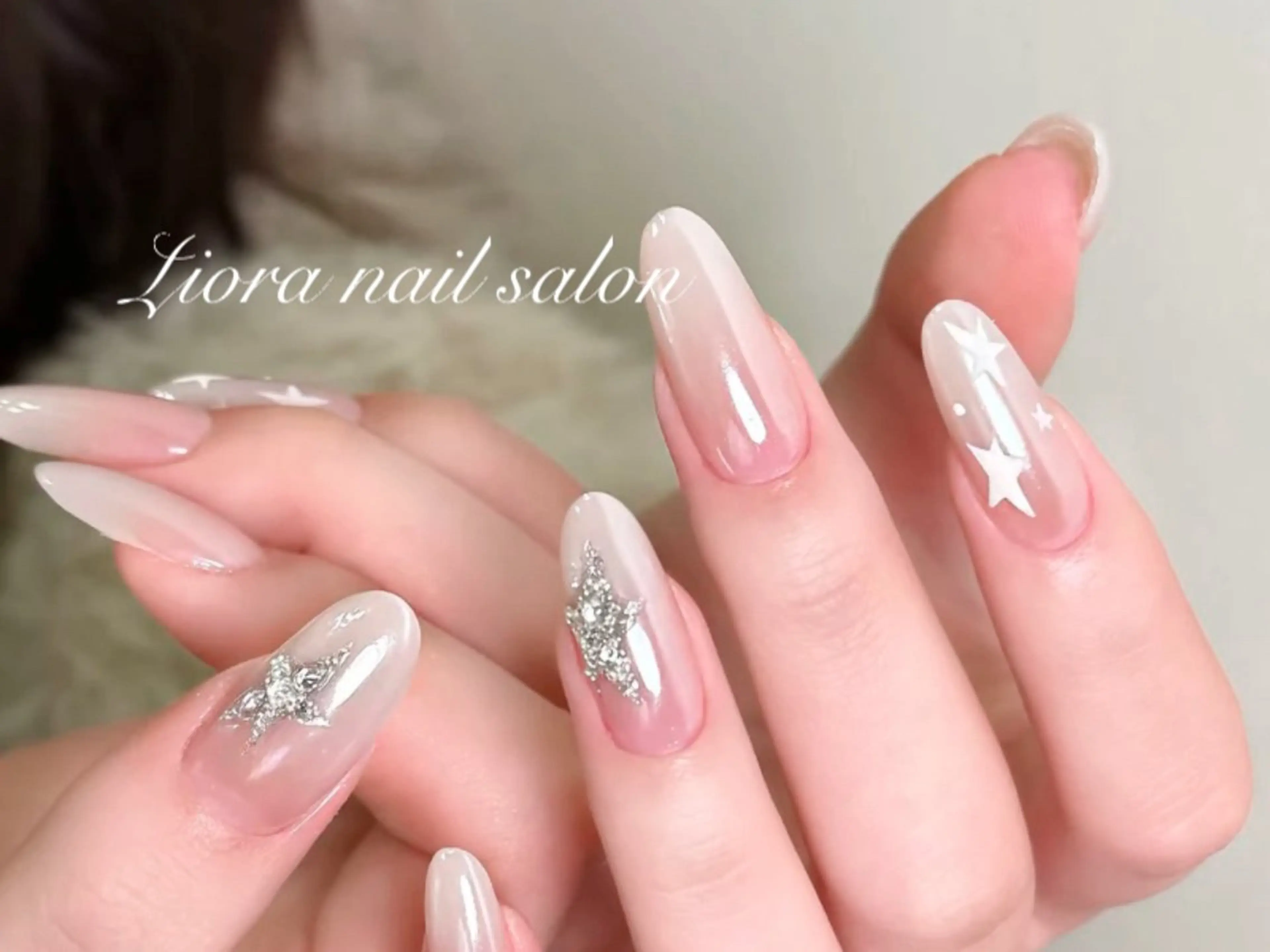 ネイル アートネイル フレンチネイル ジェルネイル ガーリー グラデーション ハンドネイル Liora nail スカルプ専門店のネイルデザイン