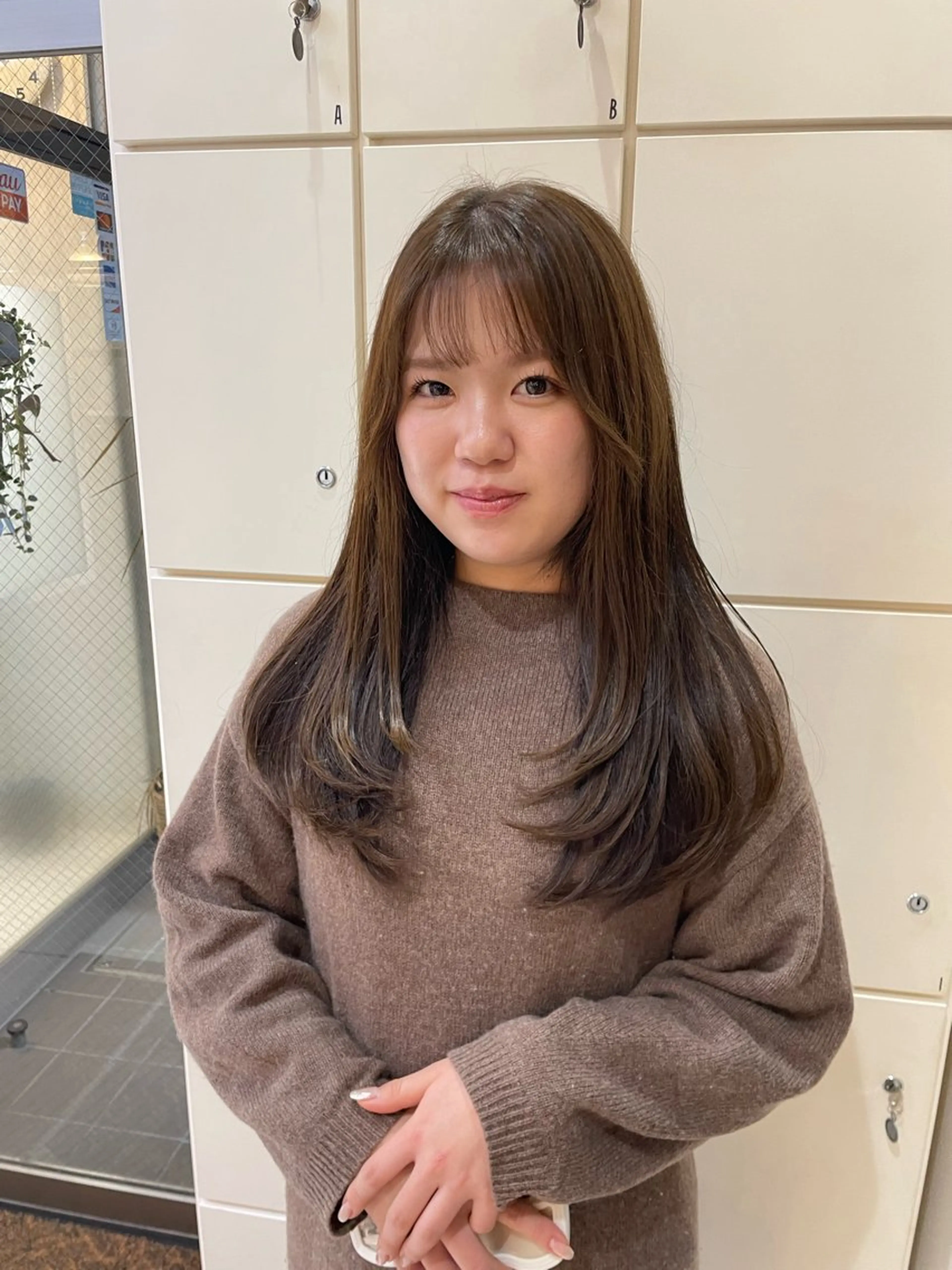 ロング カット mao♡ベージュ/ 顔周りカットのヘアスタイル