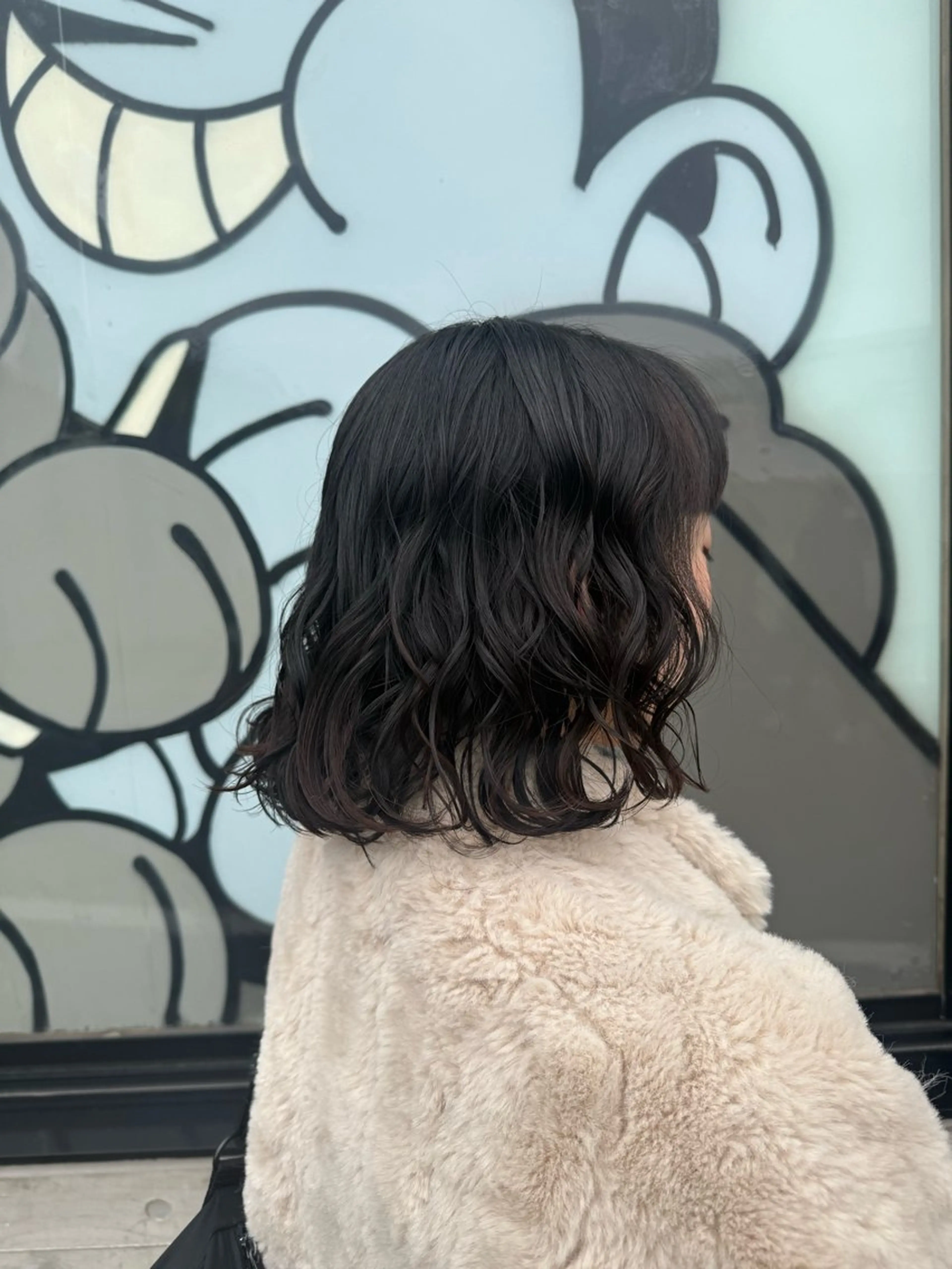 ミディアム カット パーマ トリートメント デジタルパーマ/ ウェーブパーマ/神野のヘアスタイル