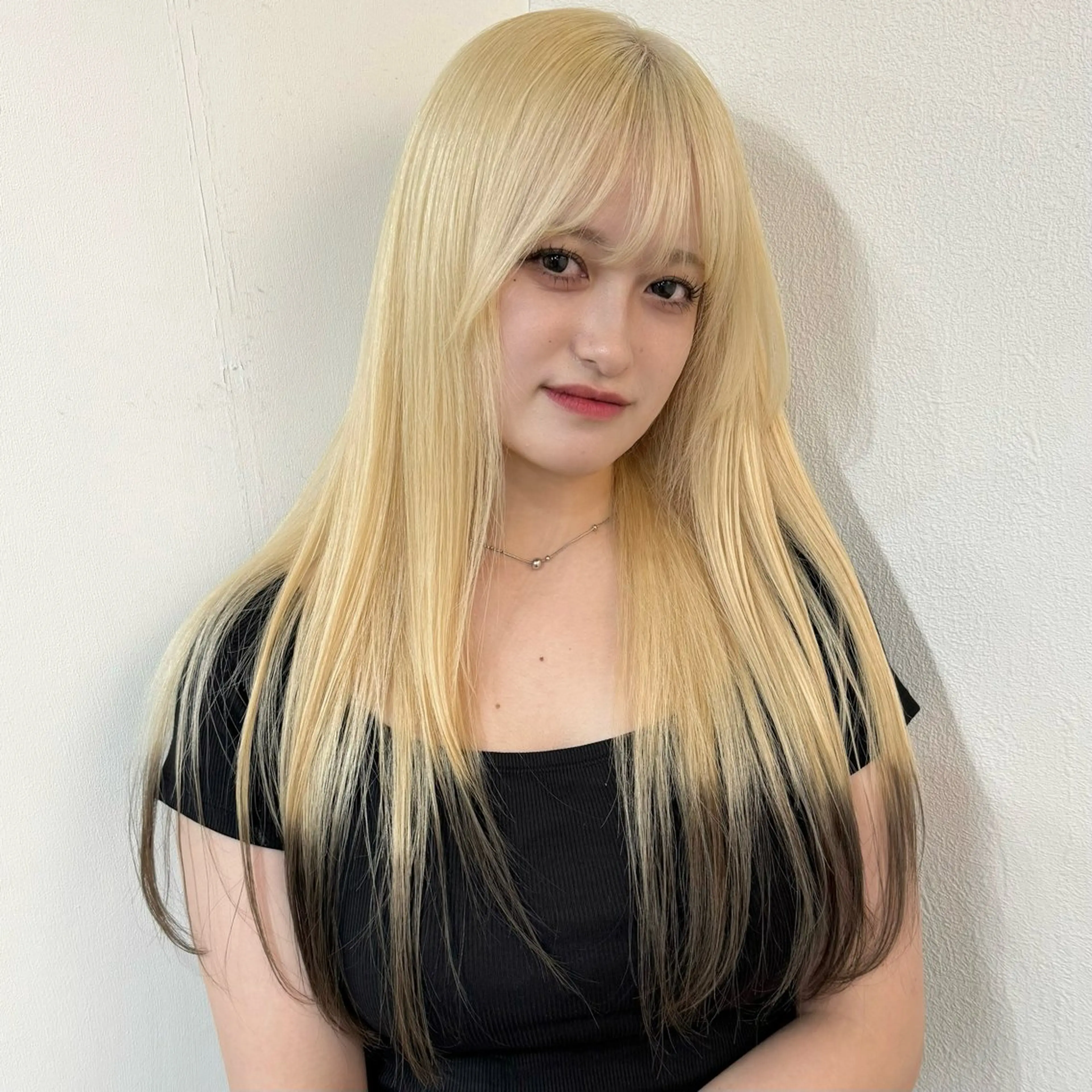 カラー ブリーチ ブロンド ハイトーンカラー ピンクカラー ホワイトピンク エクステモデル募集 💗大阪梅田/川上のヘアスタイル