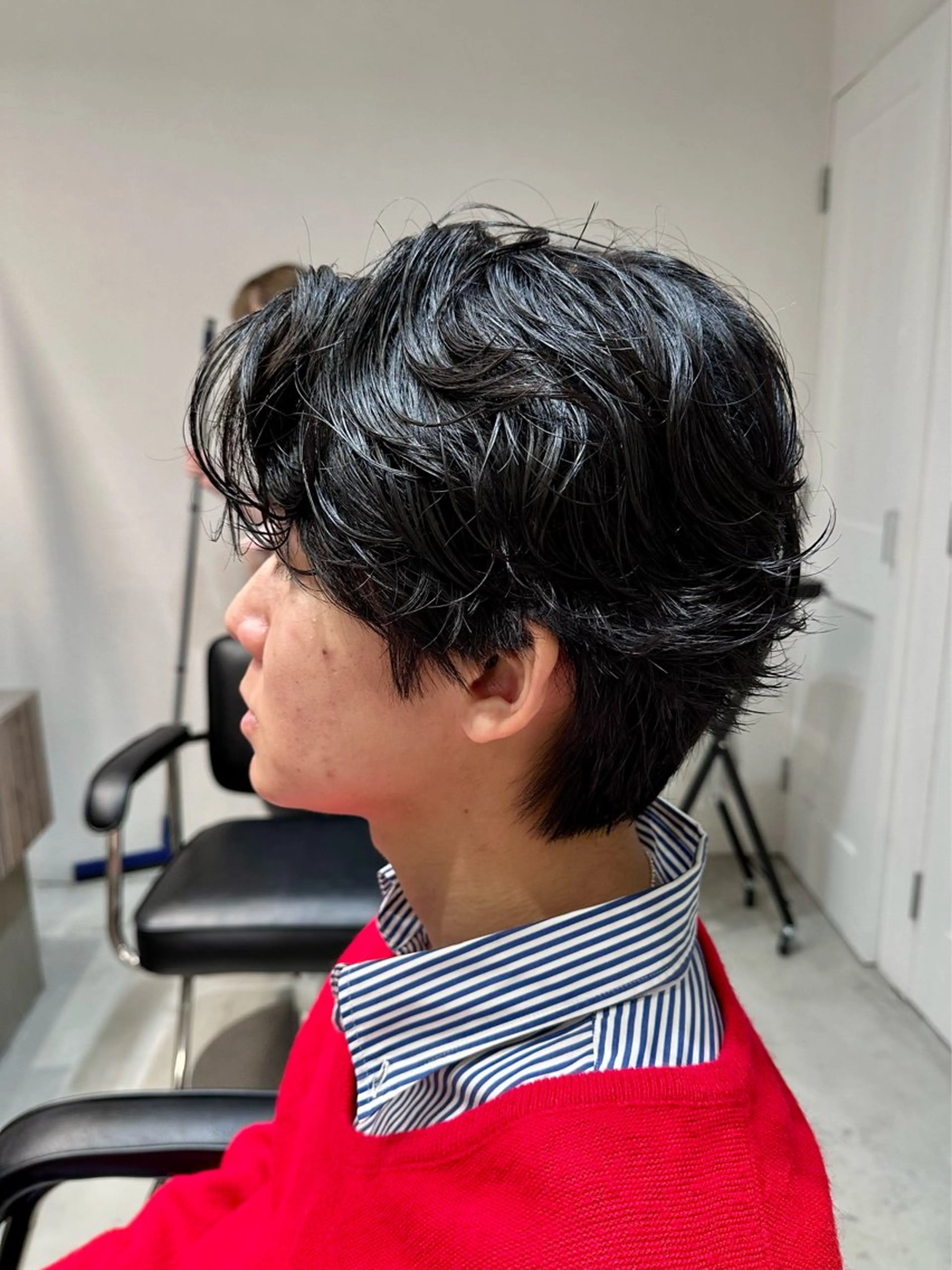ミディアム パーマ メンズ 横浜/メンズ特化/ Farbe/田中颯斗のヘアスタイル
