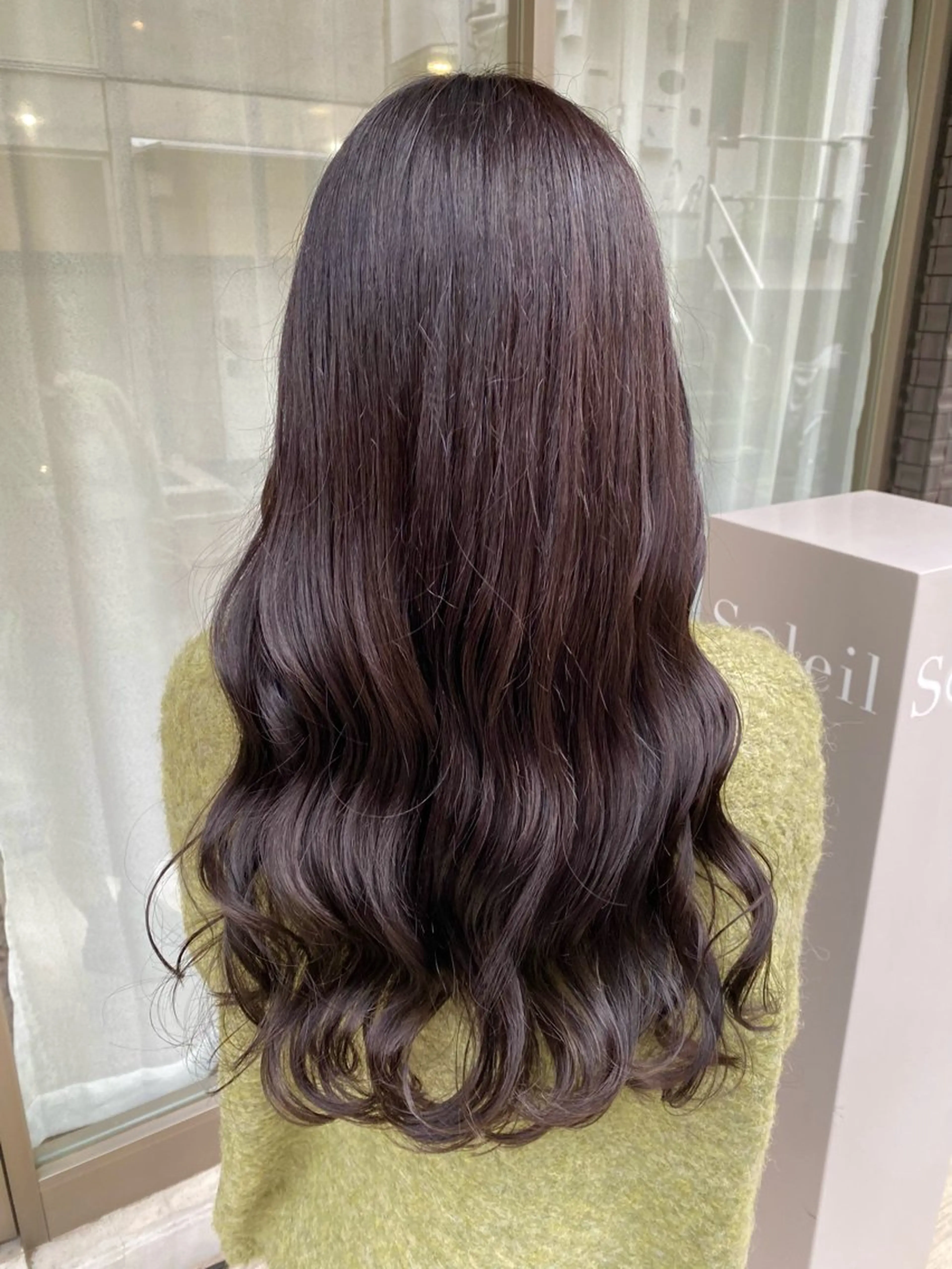 セミロング カラー グレージュ ラベンダーカラー ラベンダーグレージュ ラベンダーグレー カット ヘアカラー トリートメント グレージュ/レイヤー /韓国ヘア/RISAのヘアスタイル