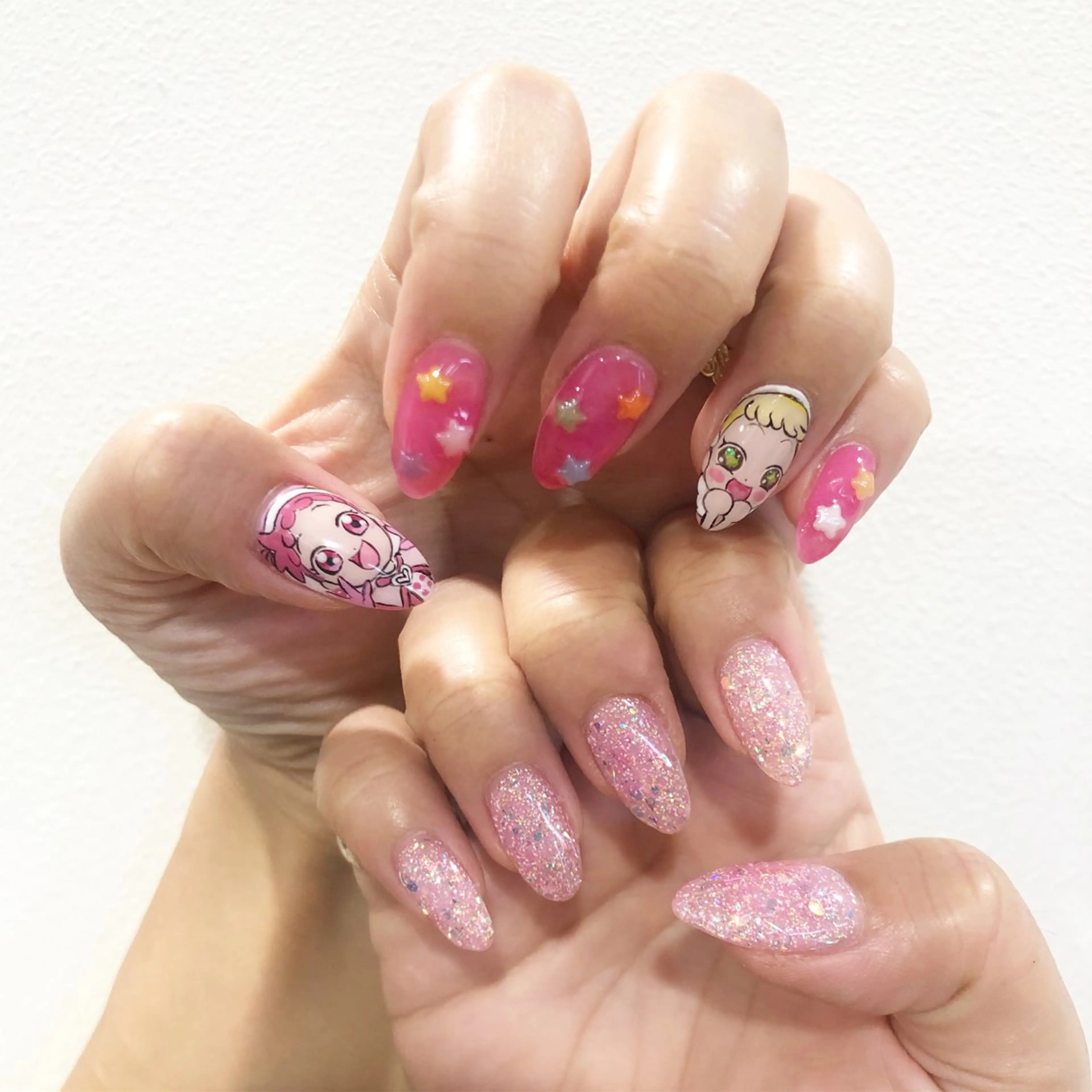 ネイル ハンドネイル 【OKIKA】 らん🦖🌈🧡のマツエク・マツパデザイン
