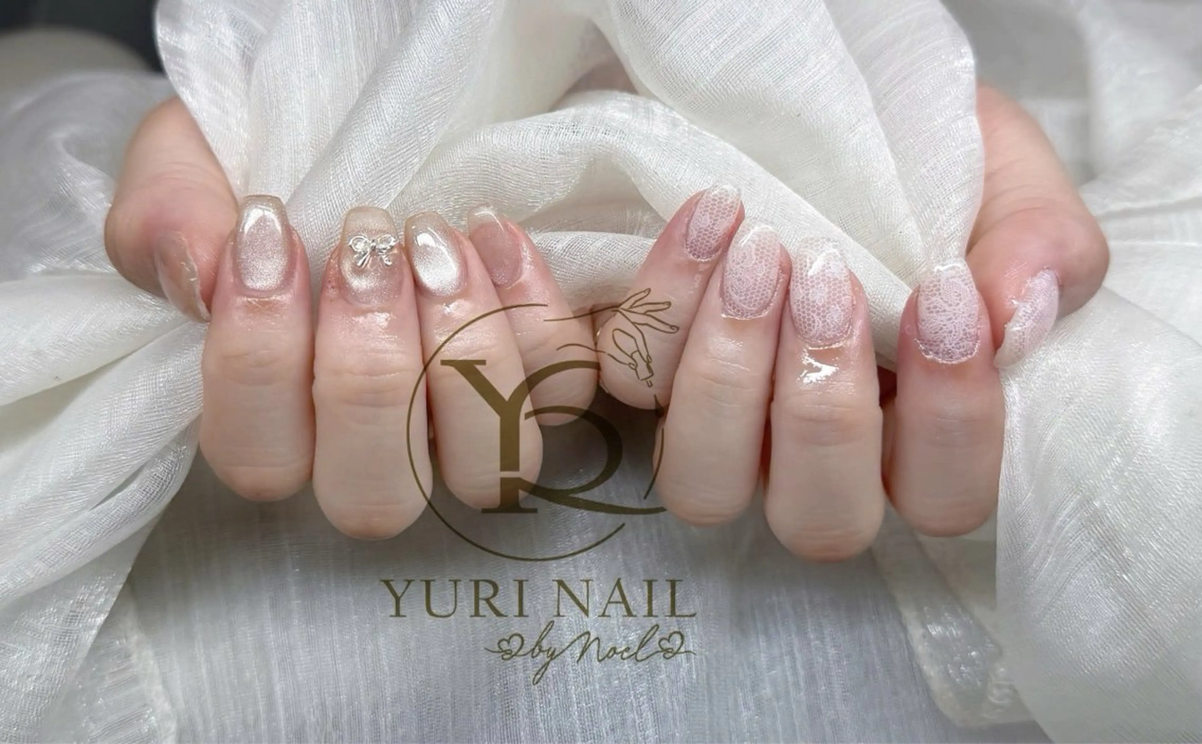 ネイル チークネイル フットネイル フレンチネイル グラデーション キラキラネイル YURI Nail Funabashiのネイルデザイン