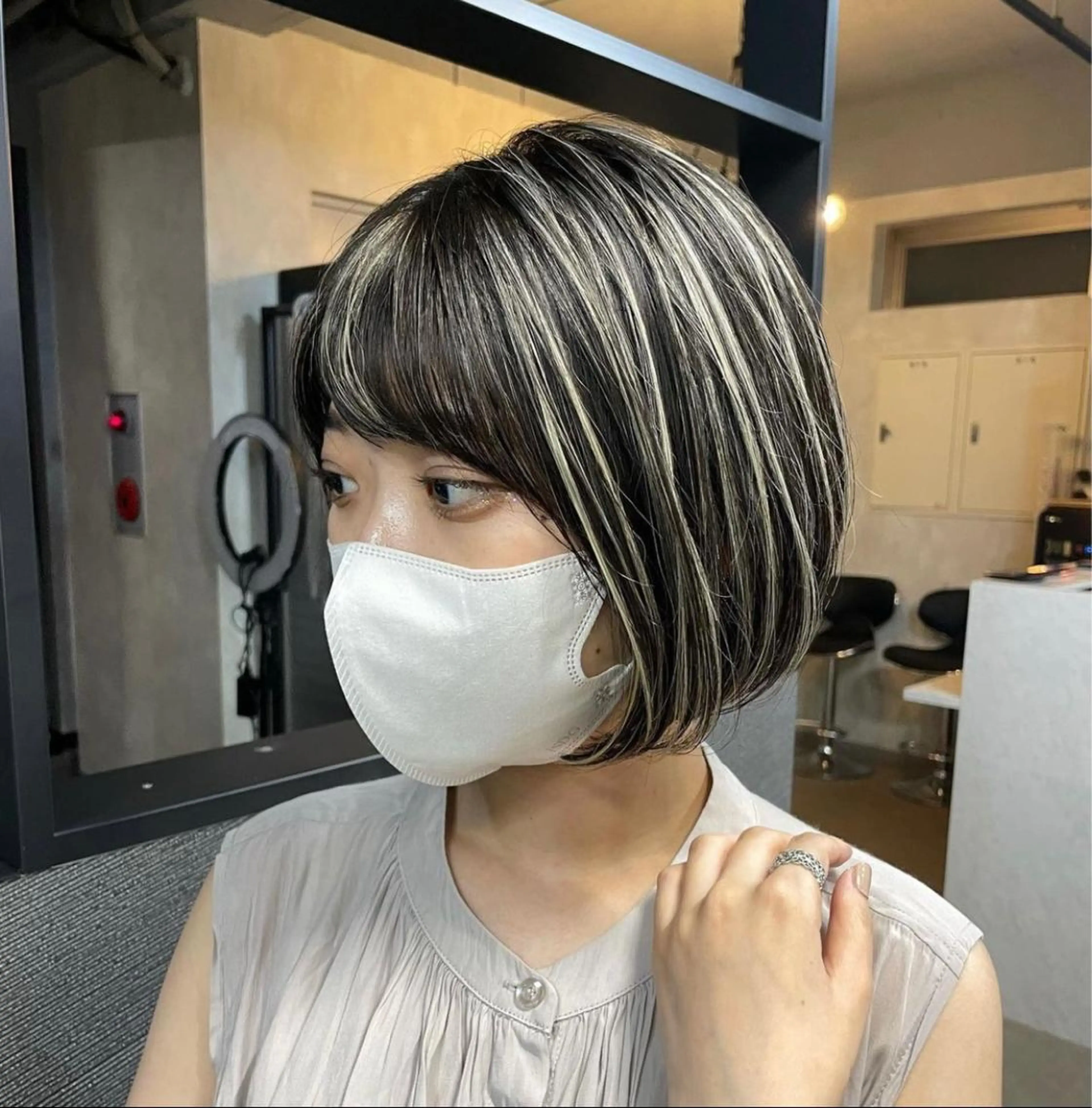 ショート カラー カット ヘアカラー トリートメント 新宿/韓国風レイヤー 髪質改善/ジャッキーのヘアスタイル