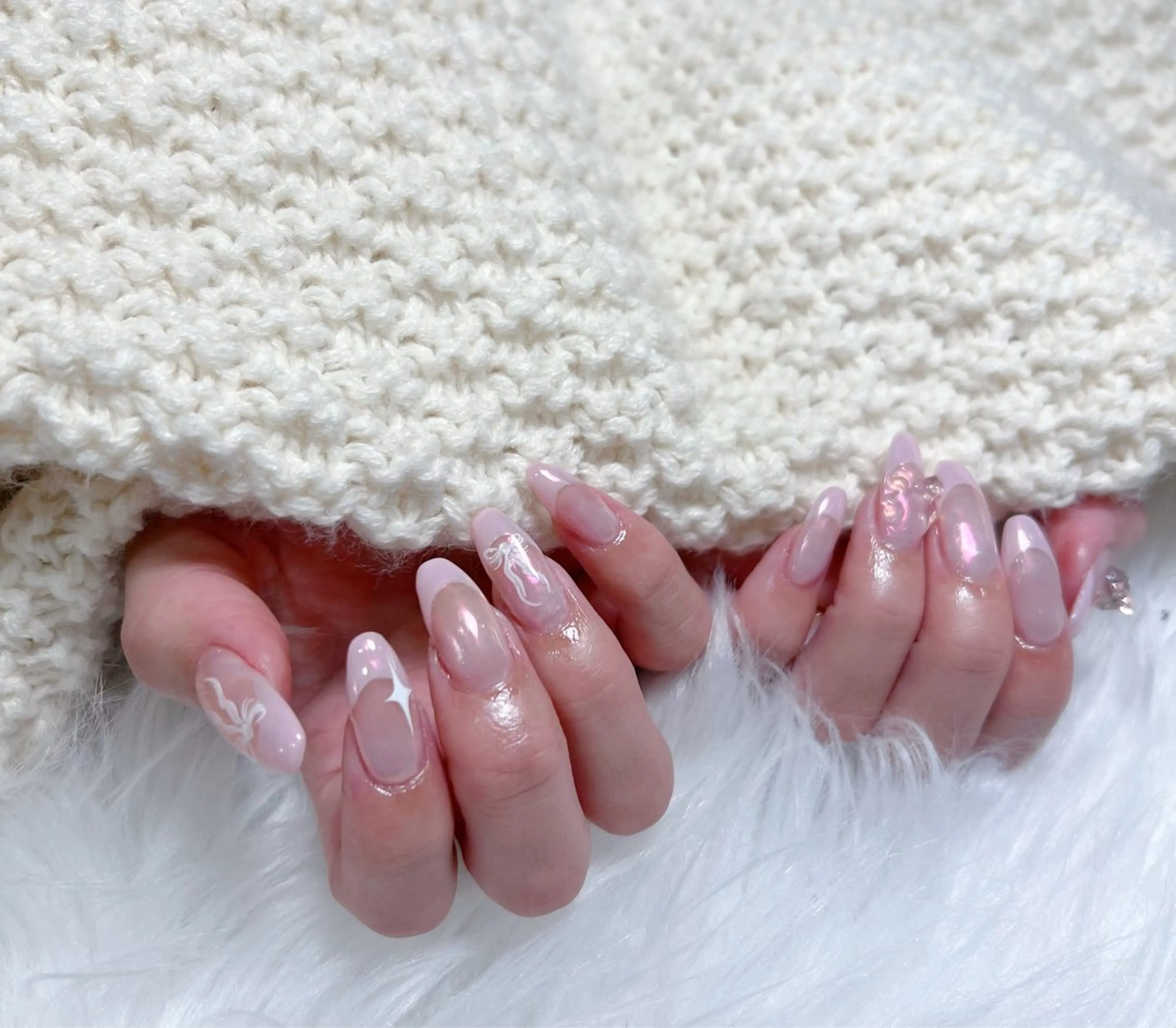 ネイル フレンチネイル ハンドネイル Tumake🩶 Natsumi𖤐⡱のネイルデザイン