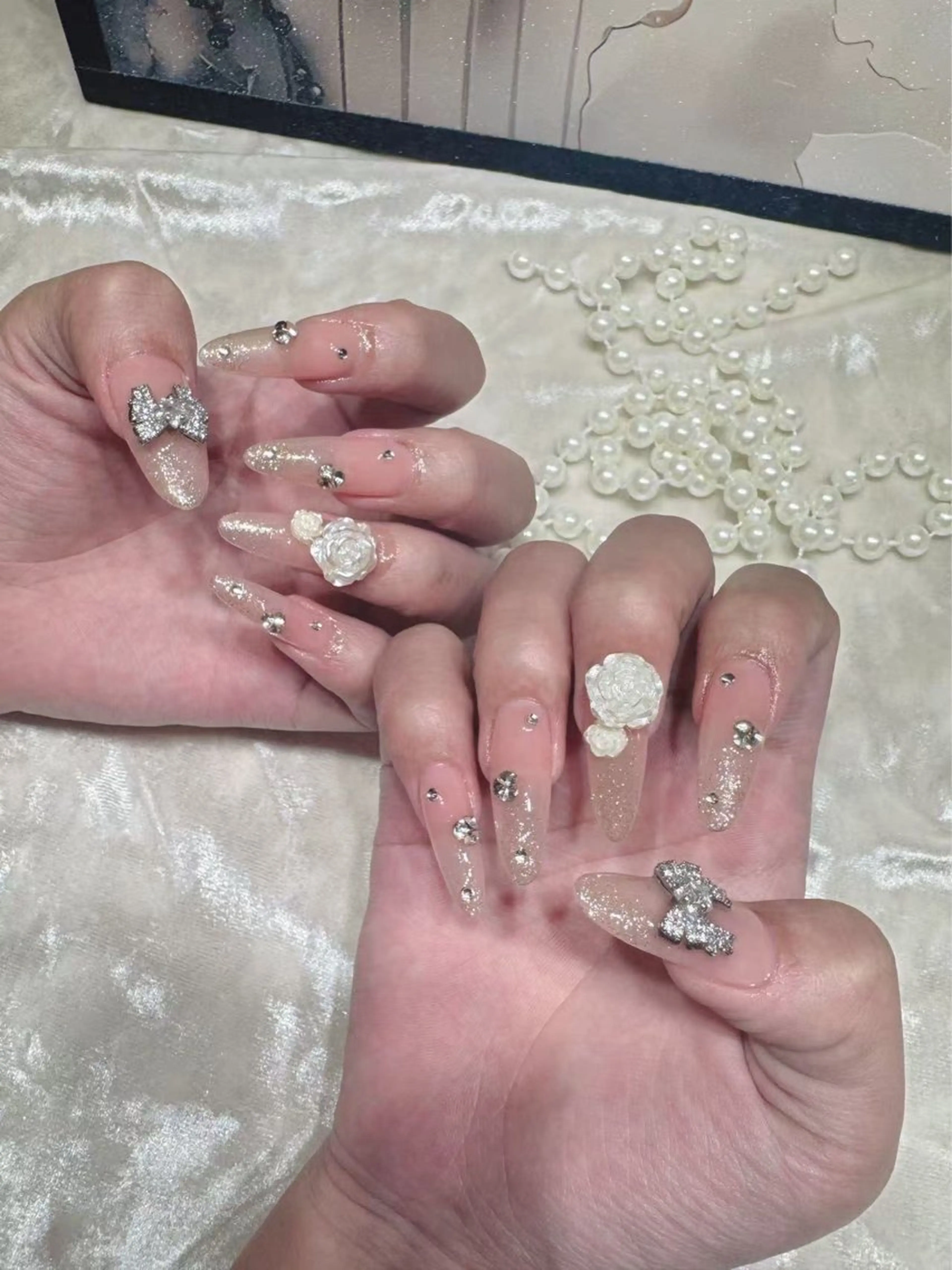 ネイル アートネイル フットネイル ジェルネイル ハート マグネットネイル Babarla Nailのネイルデザイン