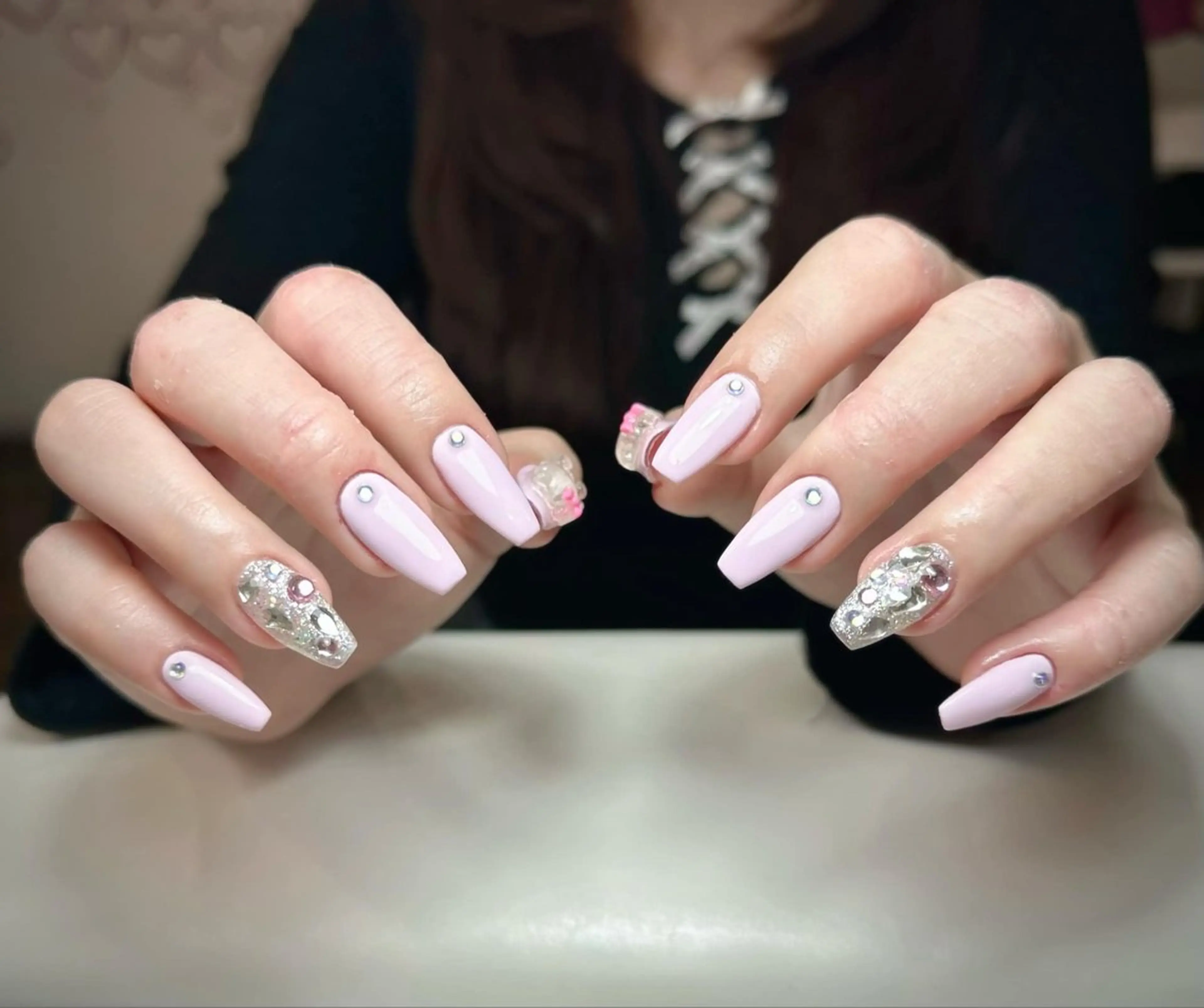 ネイル チークネイル フレンチネイル グラデーション 韓国ネイル マグネットネイル Hana Nailのネイルデザイン