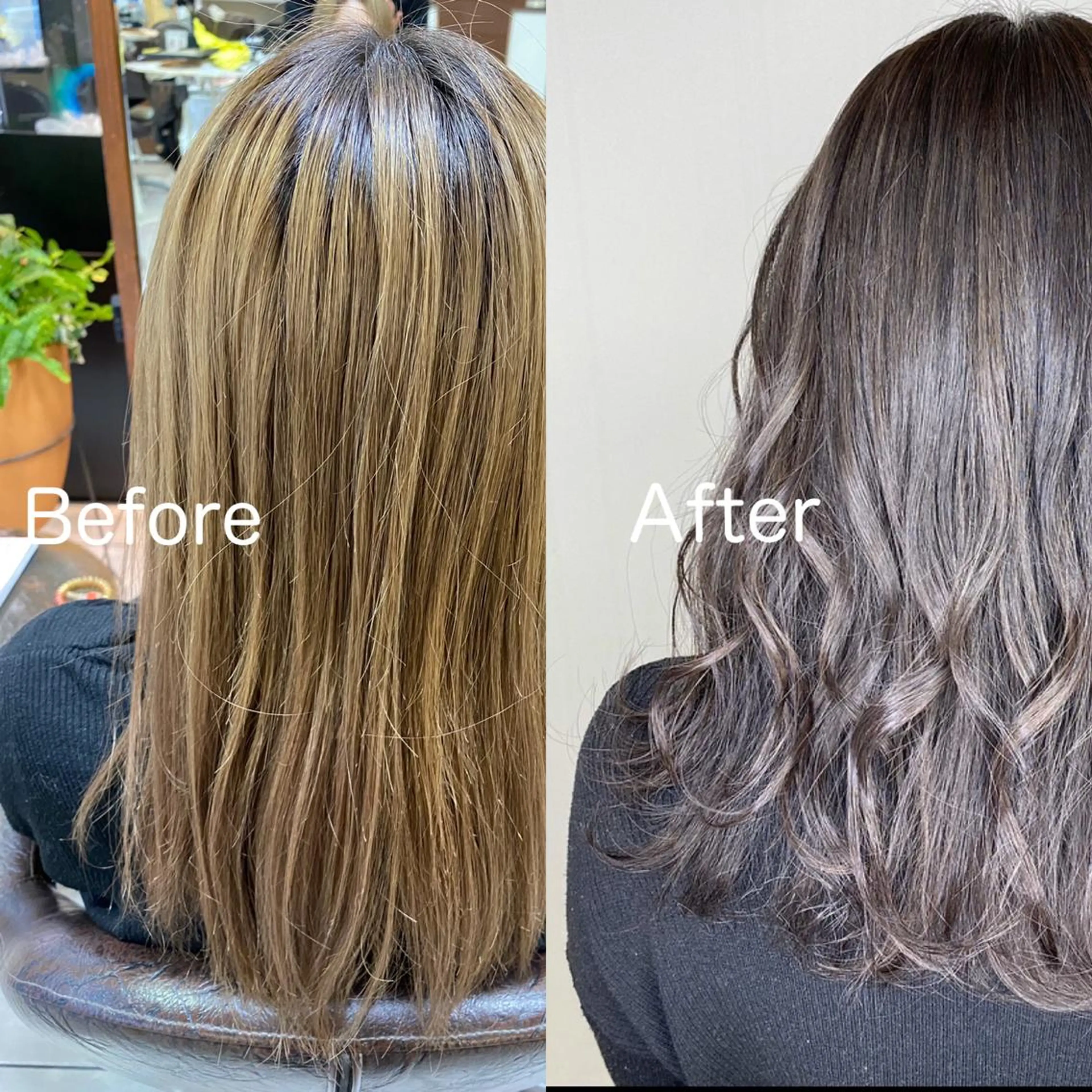 ミディアム カラー ヘアアレンジ ヘアカラー トリートメント 川上 麻梨阿のヘアスタイル