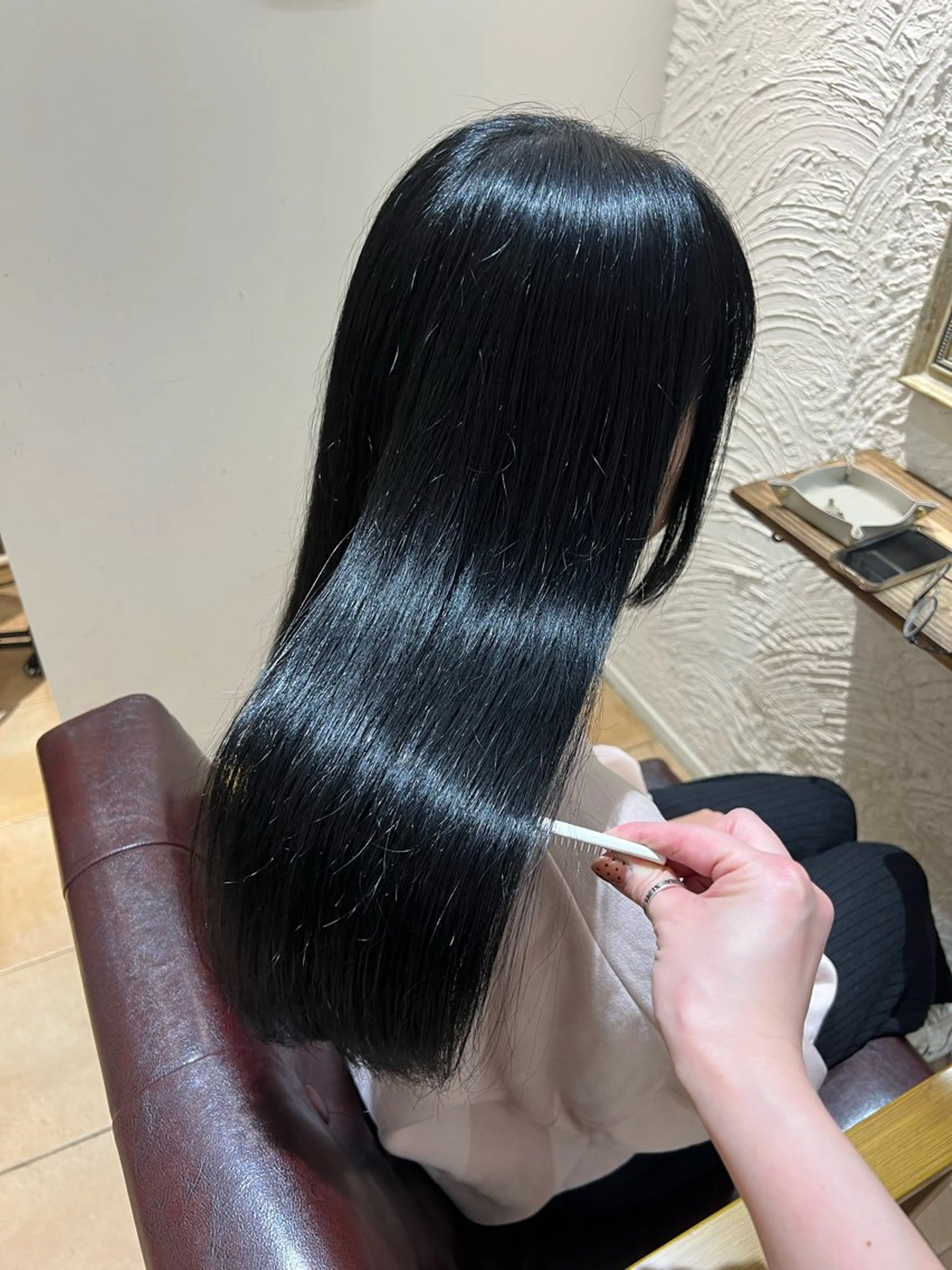 セミロング カラー 🥀韓国ヘア🥀 宮津真菜のヘアスタイル