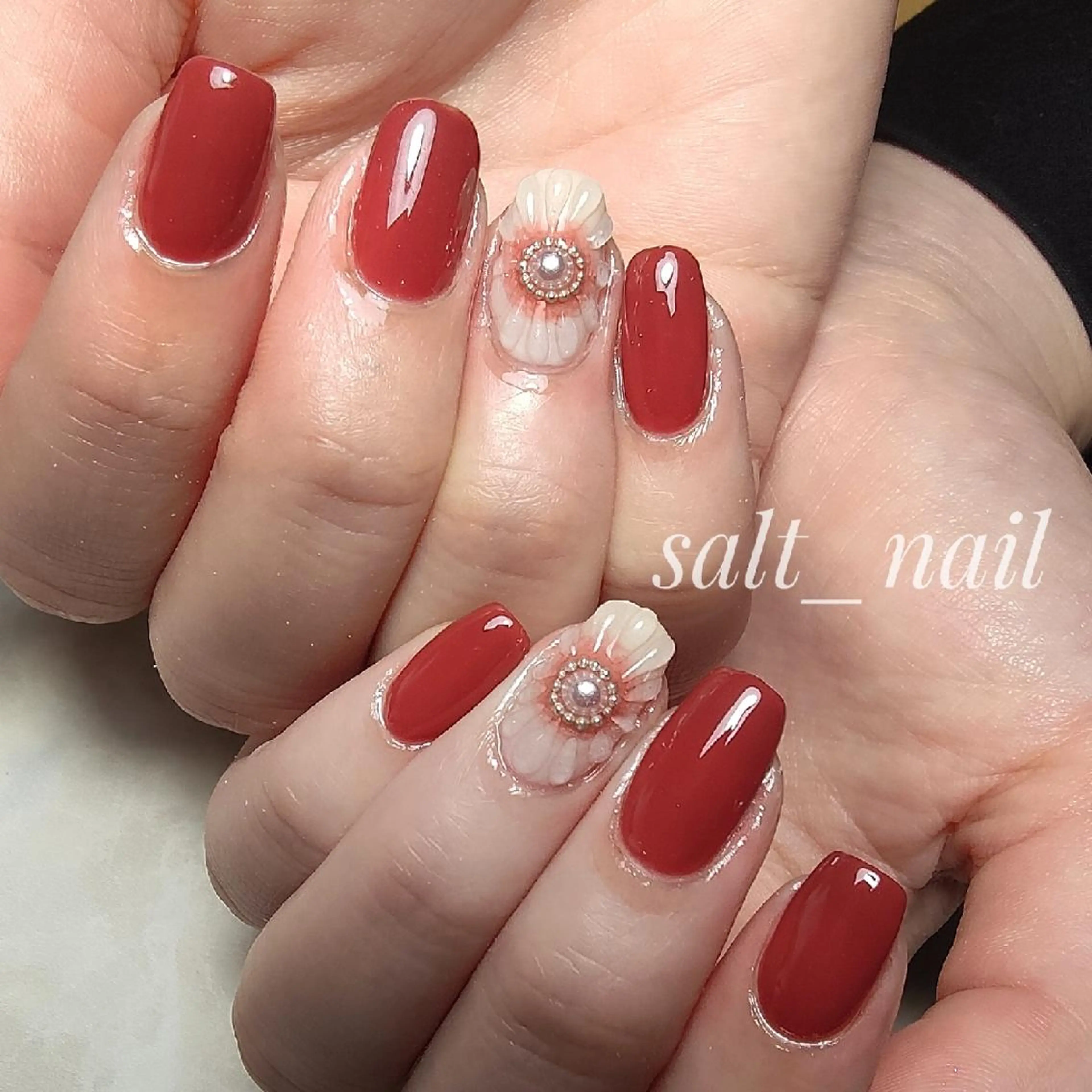 ネイル フラワーネイル 個人サロン saltnailのネイルデザイン