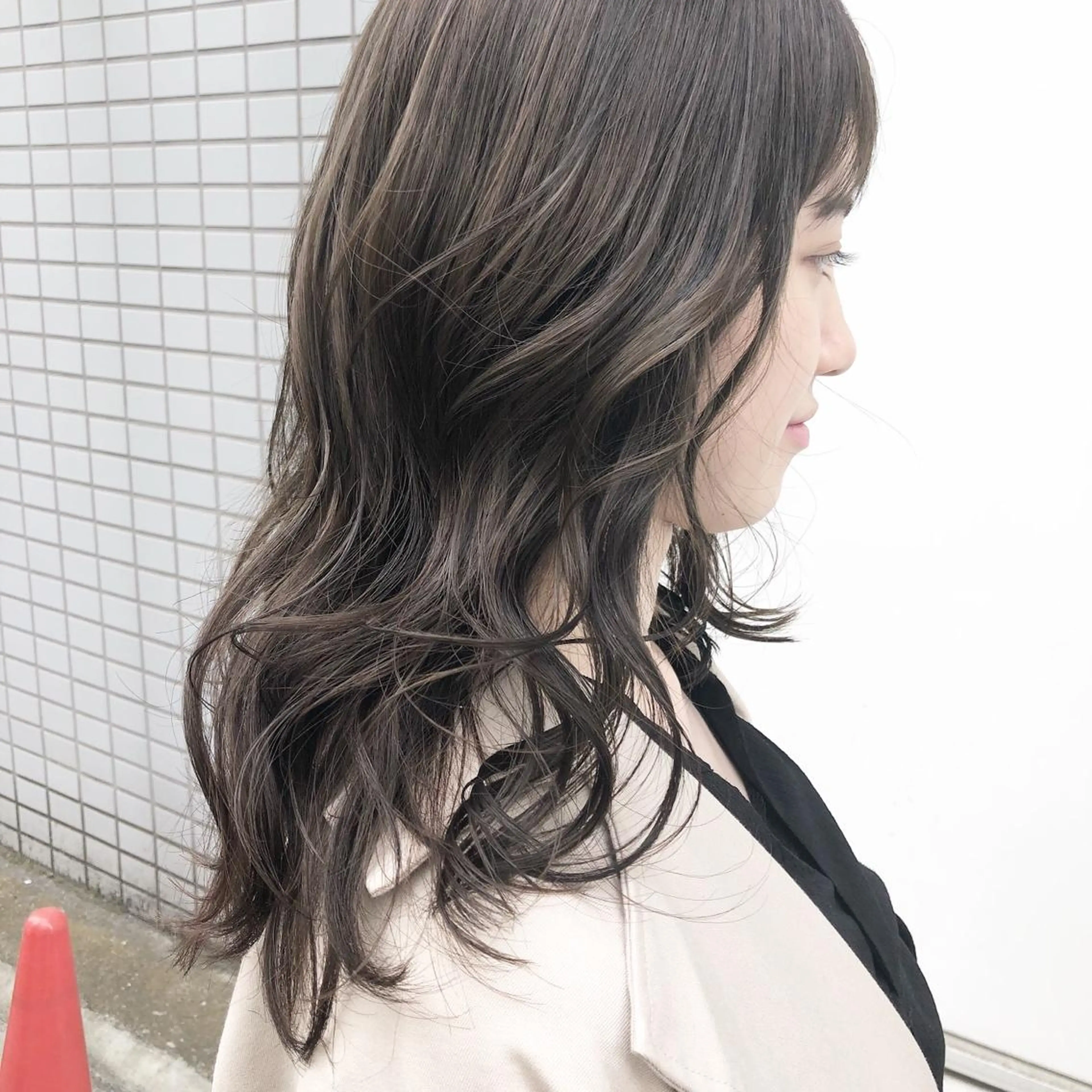 ロング カラー ヘアアレンジ 透明感カラー 榎園 由美のヘアスタイル