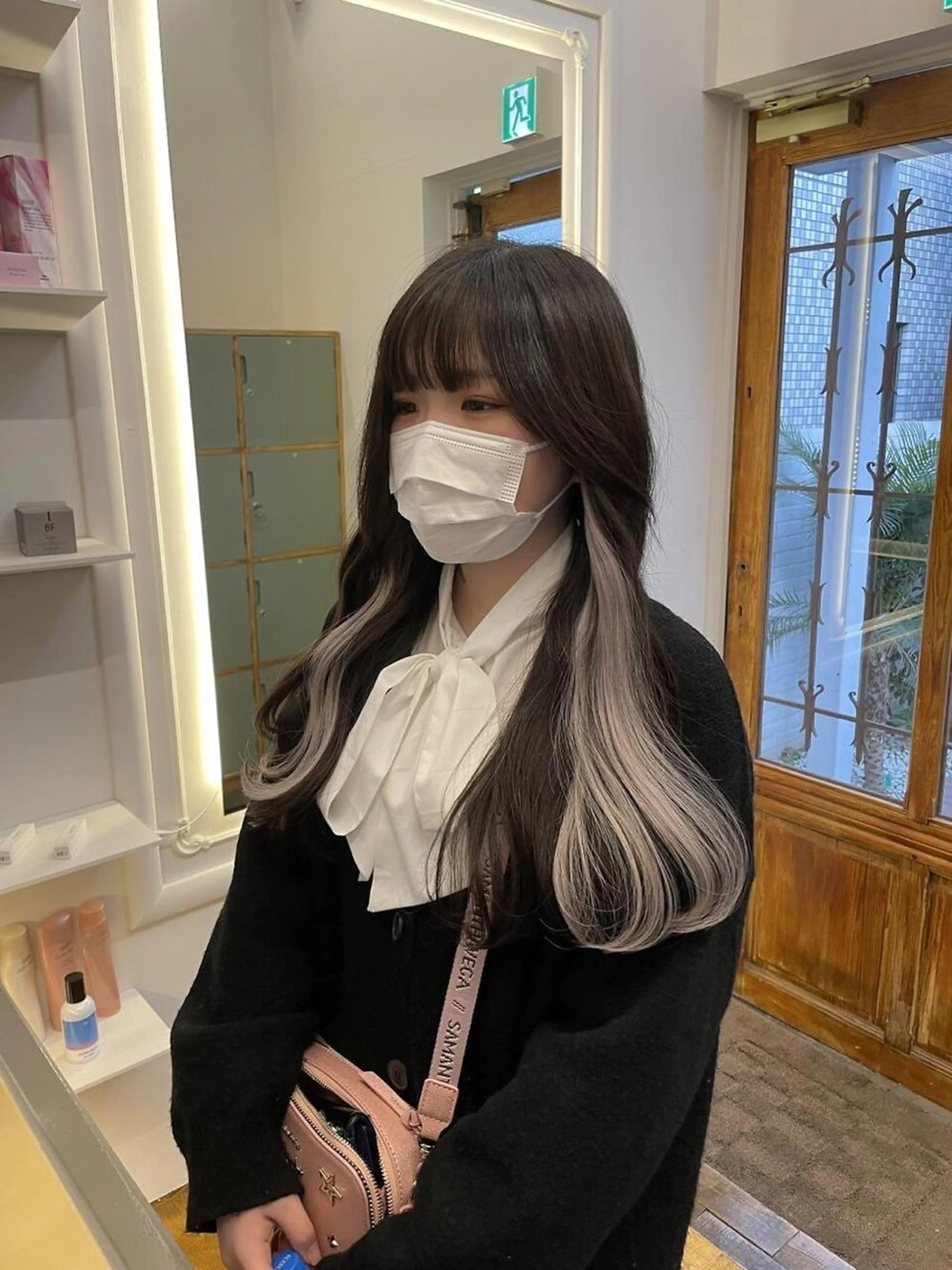 ロング シールエクステ ボブ エクステ ロング 吉村 憂々のヘアスタイル