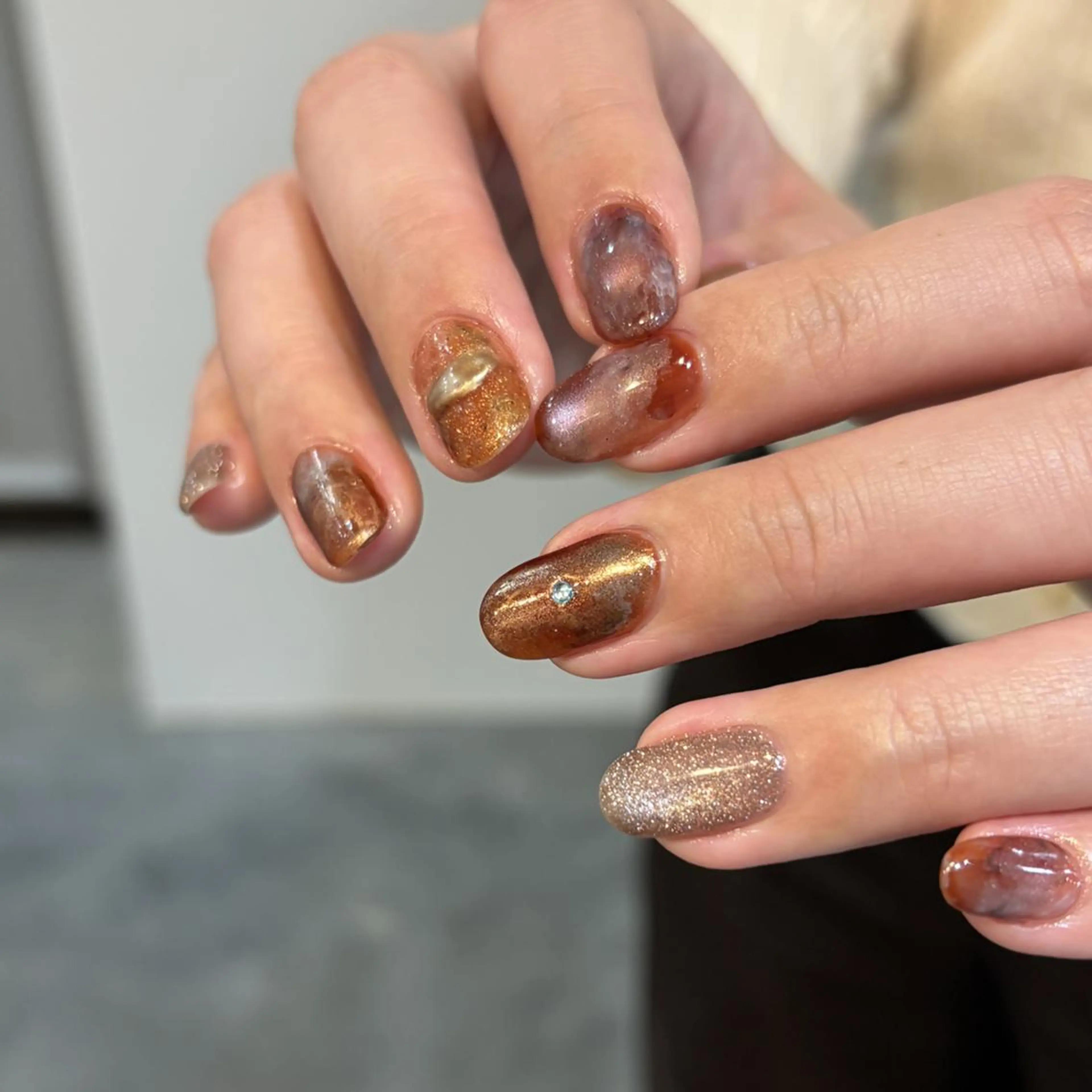 ネイル ニュアンスネイル 冬ネイル Face&Nail NANAのネイルデザイン