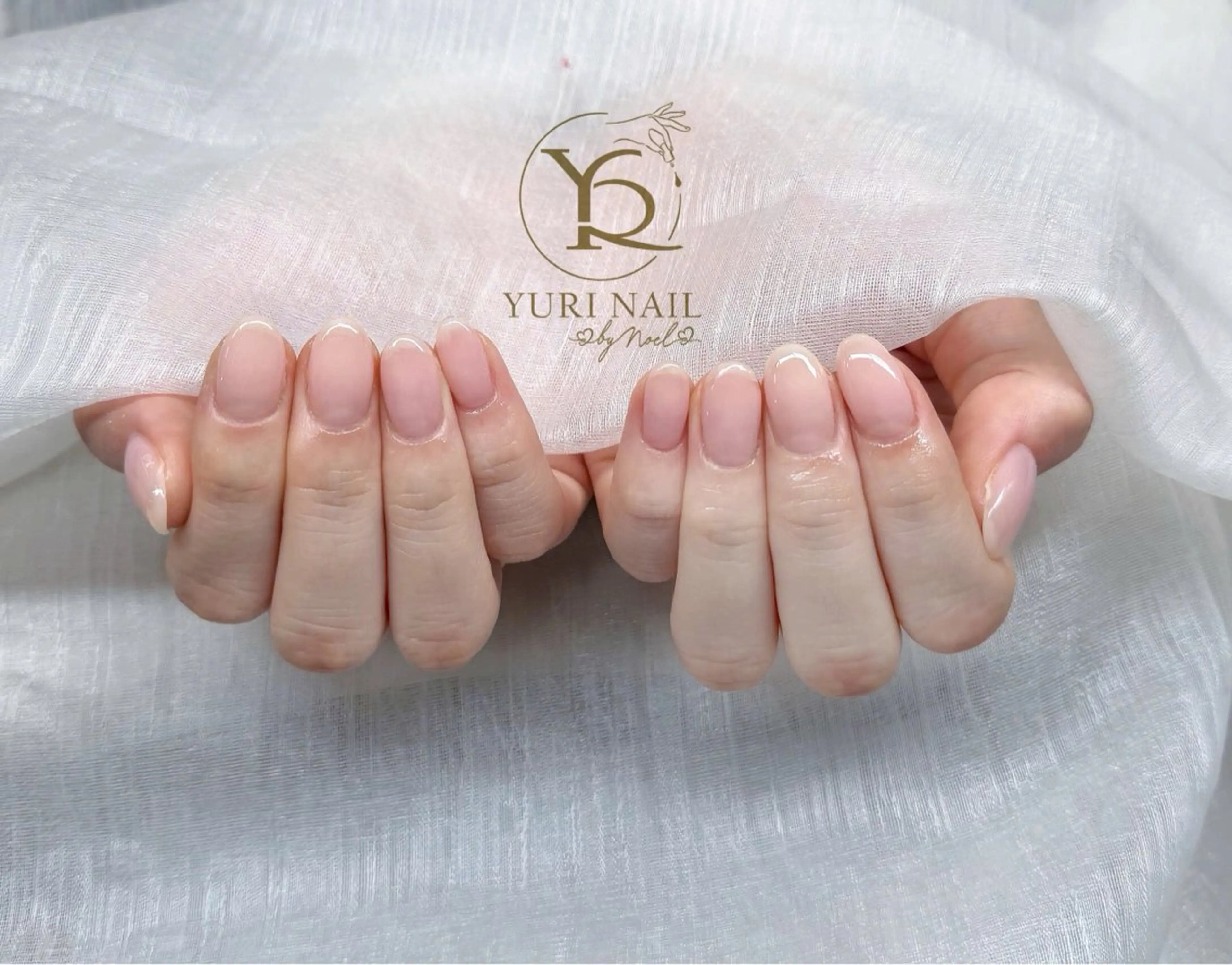 ネイル オーロラネイル ブルー チークネイル フレンチネイル キラキラネイル ハンドネイル フットネイル YURI Nail Funabashiのネイルデザイン