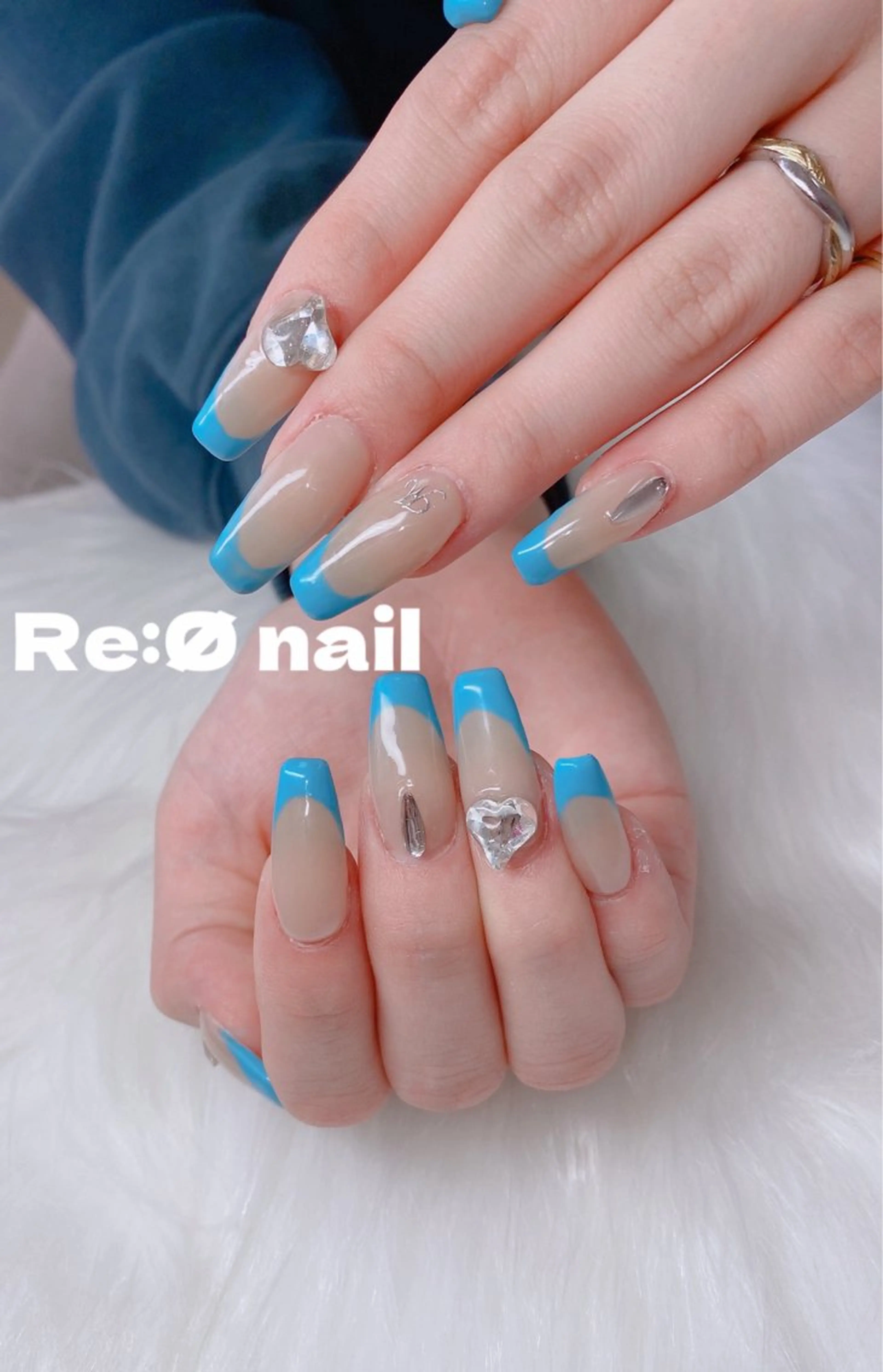 ネイル フレンチネイル ハンドネイル Re:Ø nail 🩵TSUJIのネイルデザイン