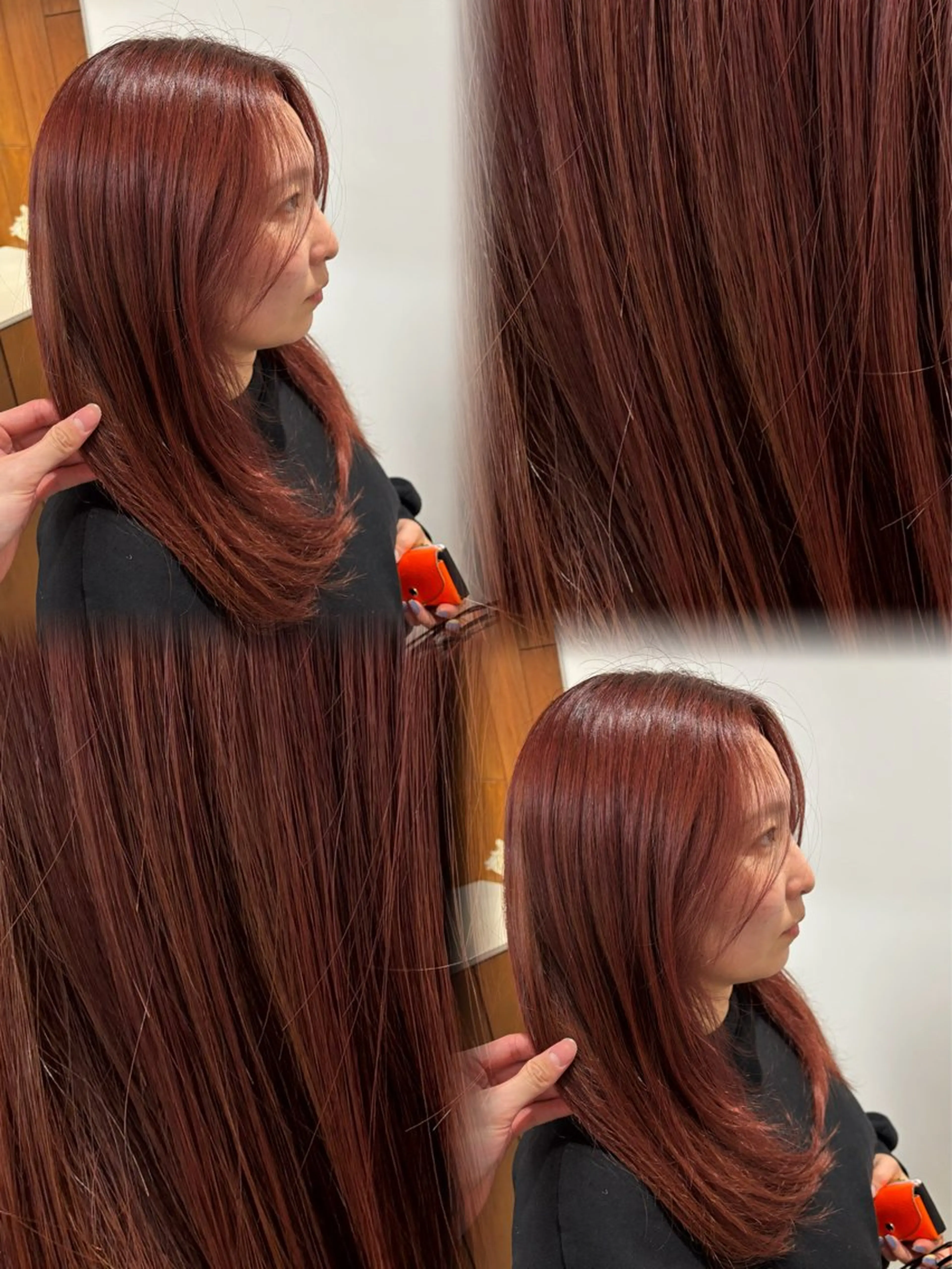 セミロング カラー レッドカラー カット ヘアカラー トリートメント うる艶カラー ✨🧸KOTAROのヘアスタイル