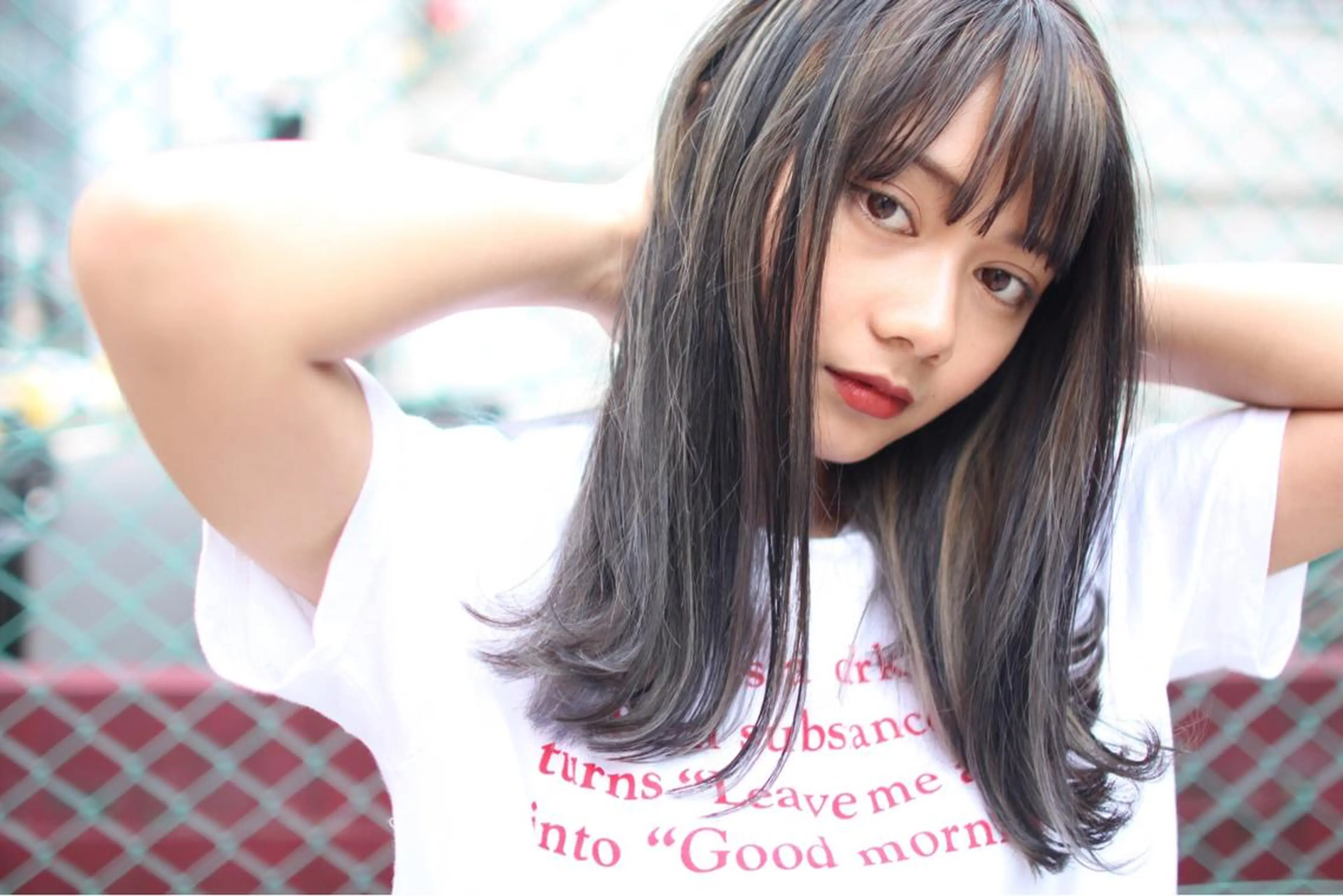 セミロング カラー 堺 鳳 ママ美容師 yukariのヘアスタイル