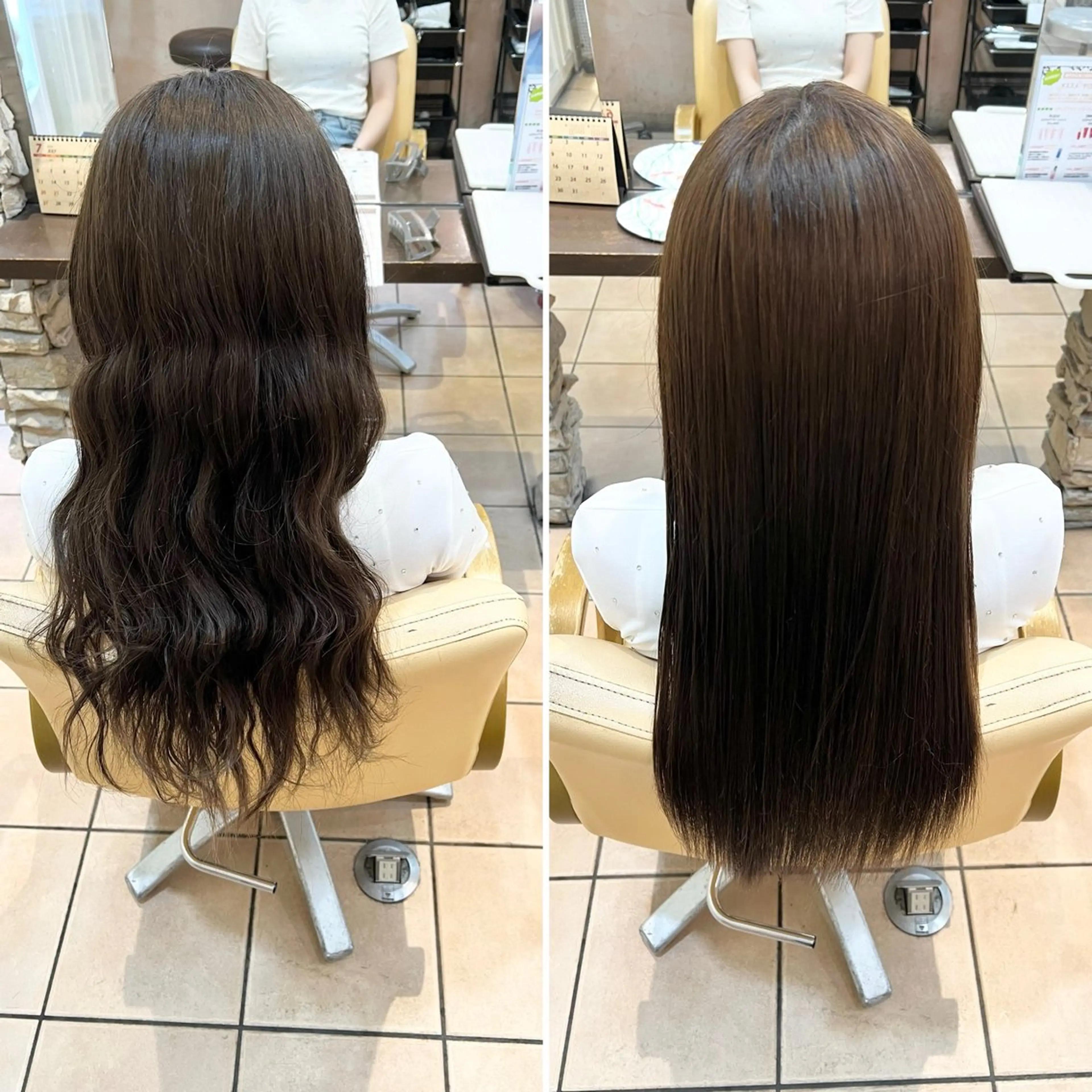 ロング 縮毛矯正 地毛風ストレート ⚡️下ノ村柊斗⚡️のヘアスタイル